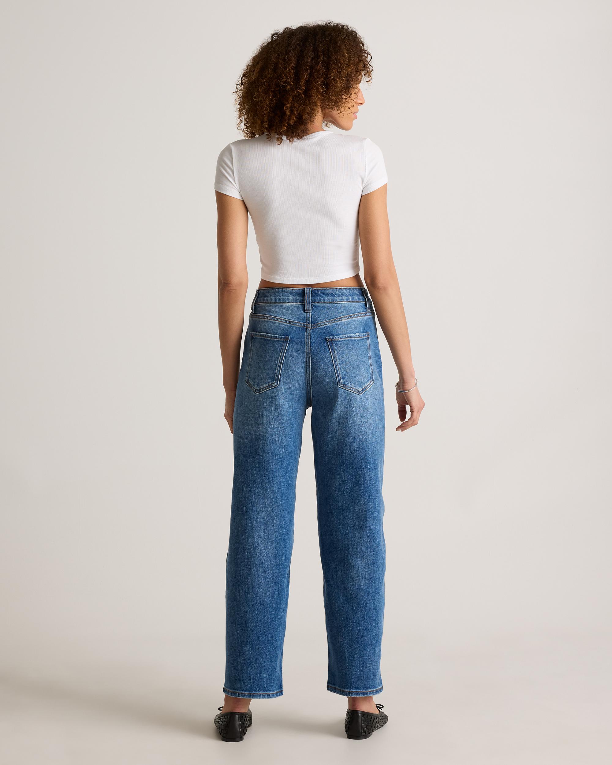 Quince | Women's Bella Stretch Barrel Jeans Organic Cotton Product Image