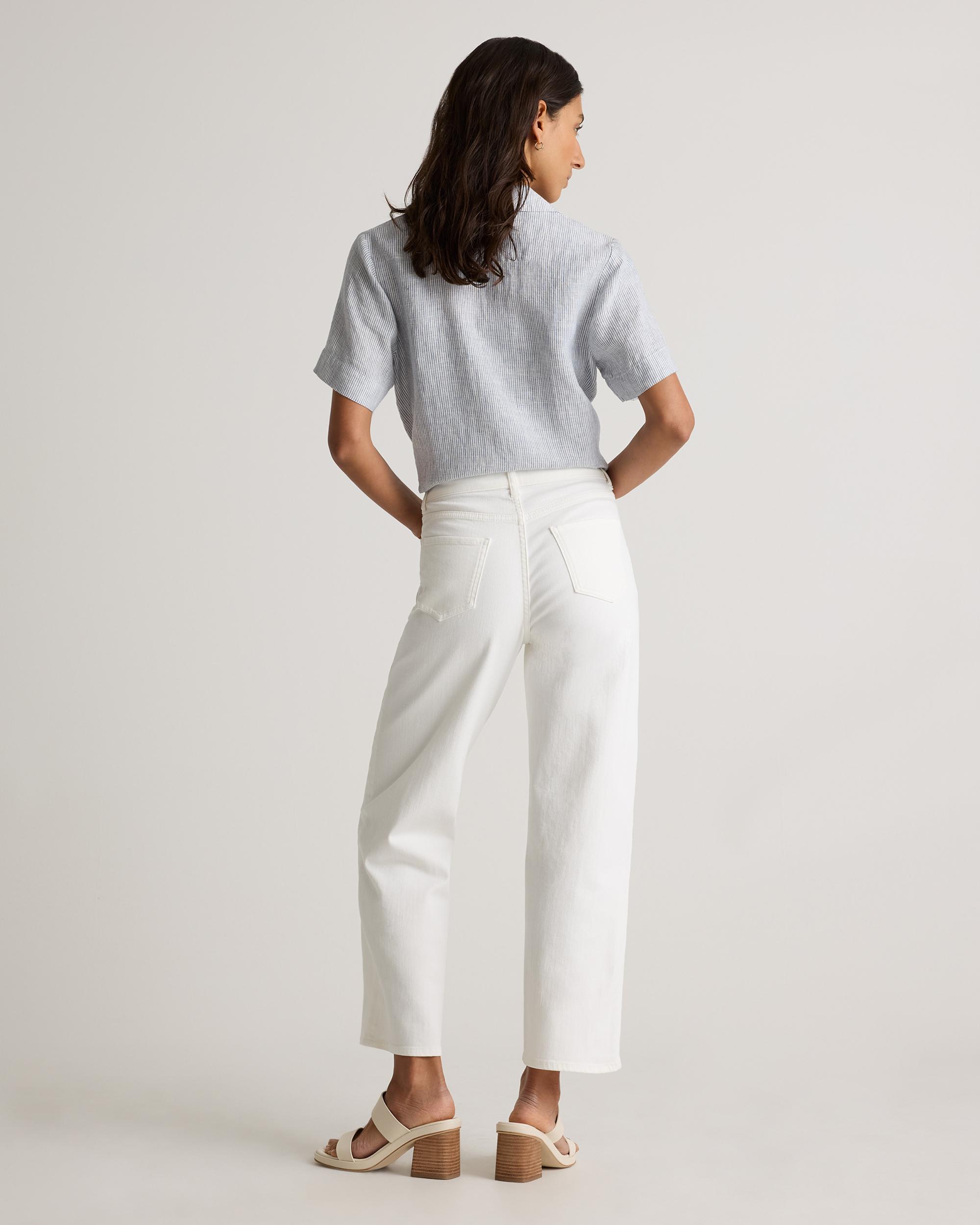 Quince | Women's Bella Stretch Patch Pocket Wide Leg Jeans Organic Cotton Product Image