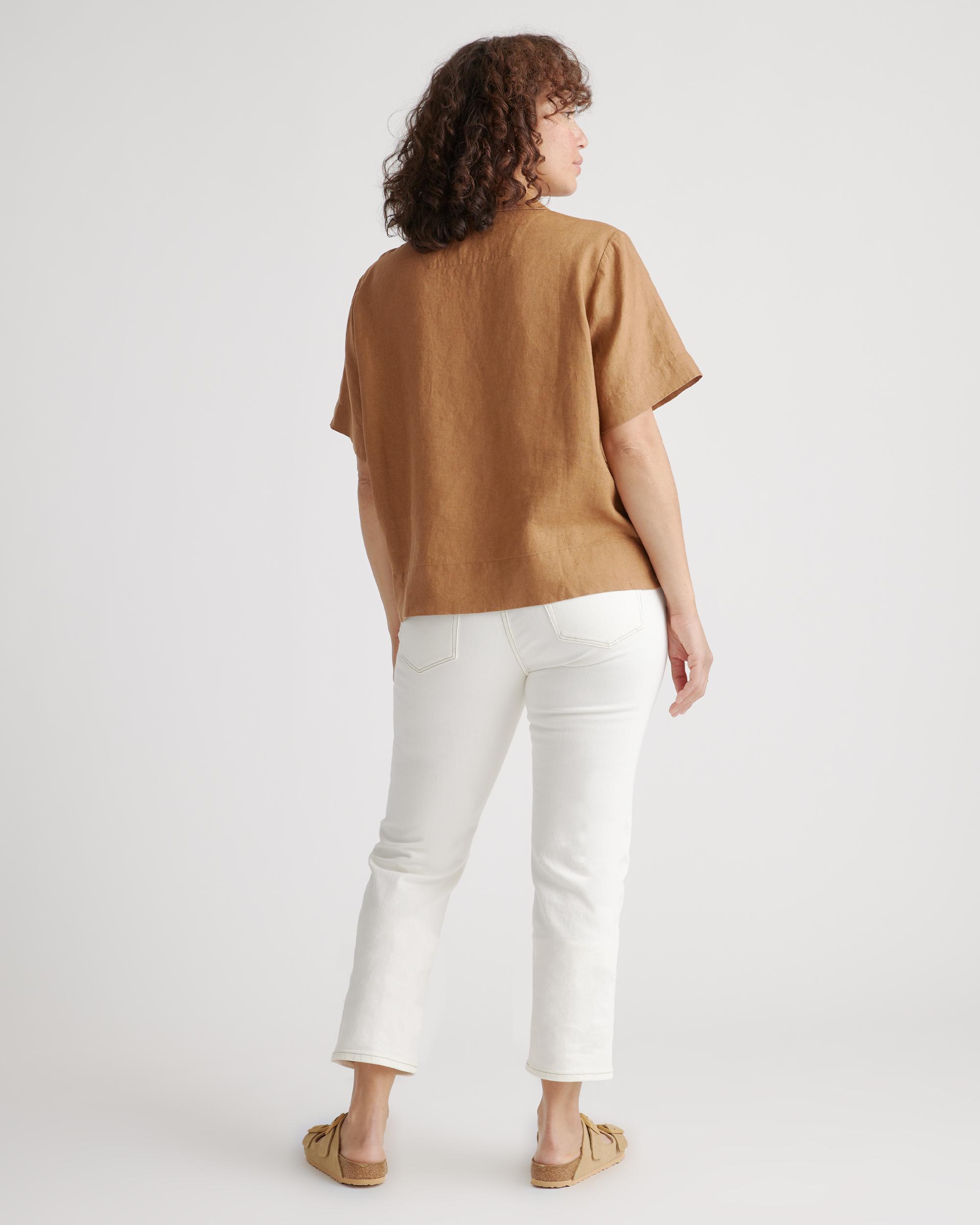 Quince | Women's 100% European Linen Short Sleeve Shirt Size XS Product Image