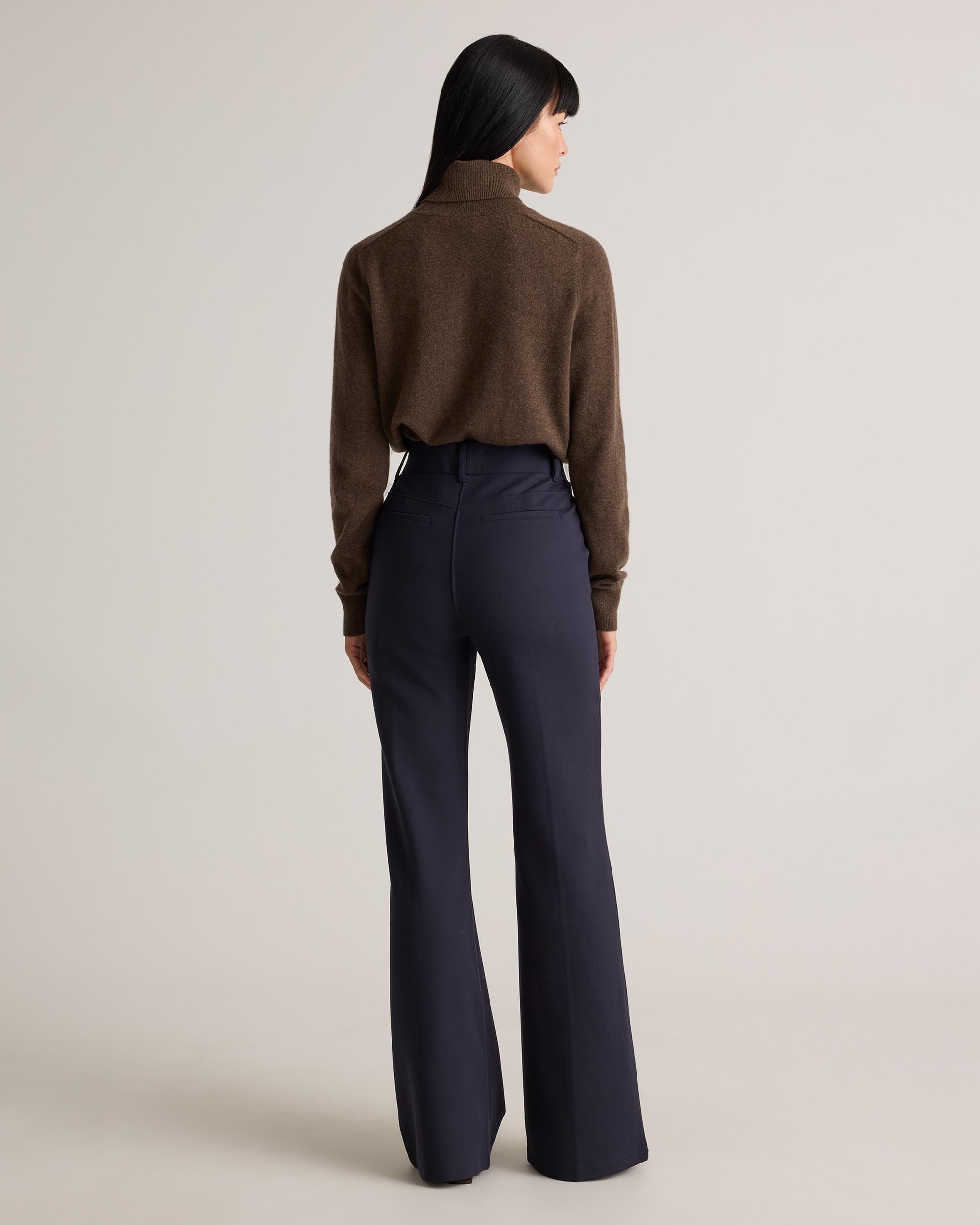 Quince | Women's Ultra-Stretch Ponte Flare Leg Pants Size XL, Rayon Product Image