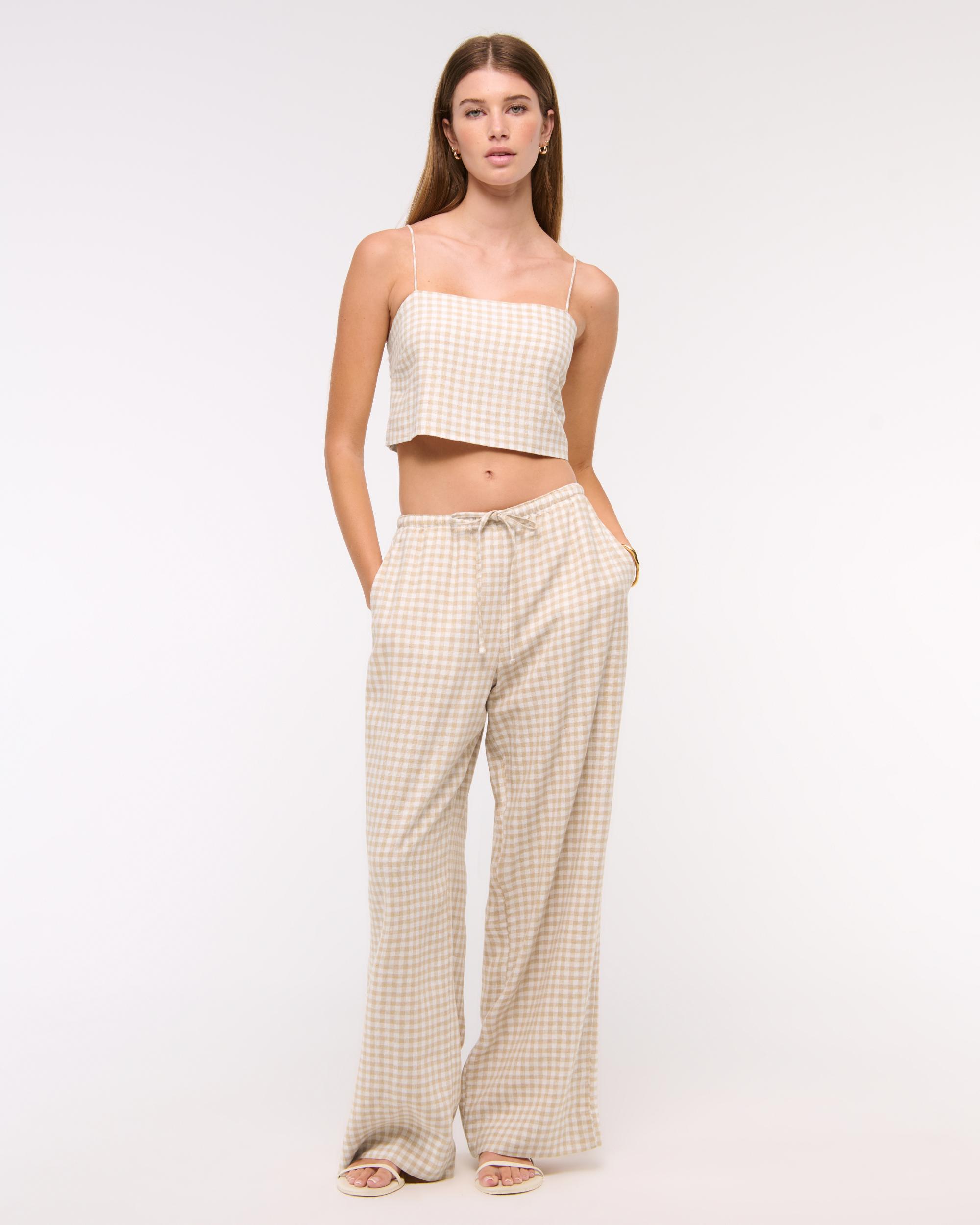 Linen-Blend Pull-On Pant Product Image