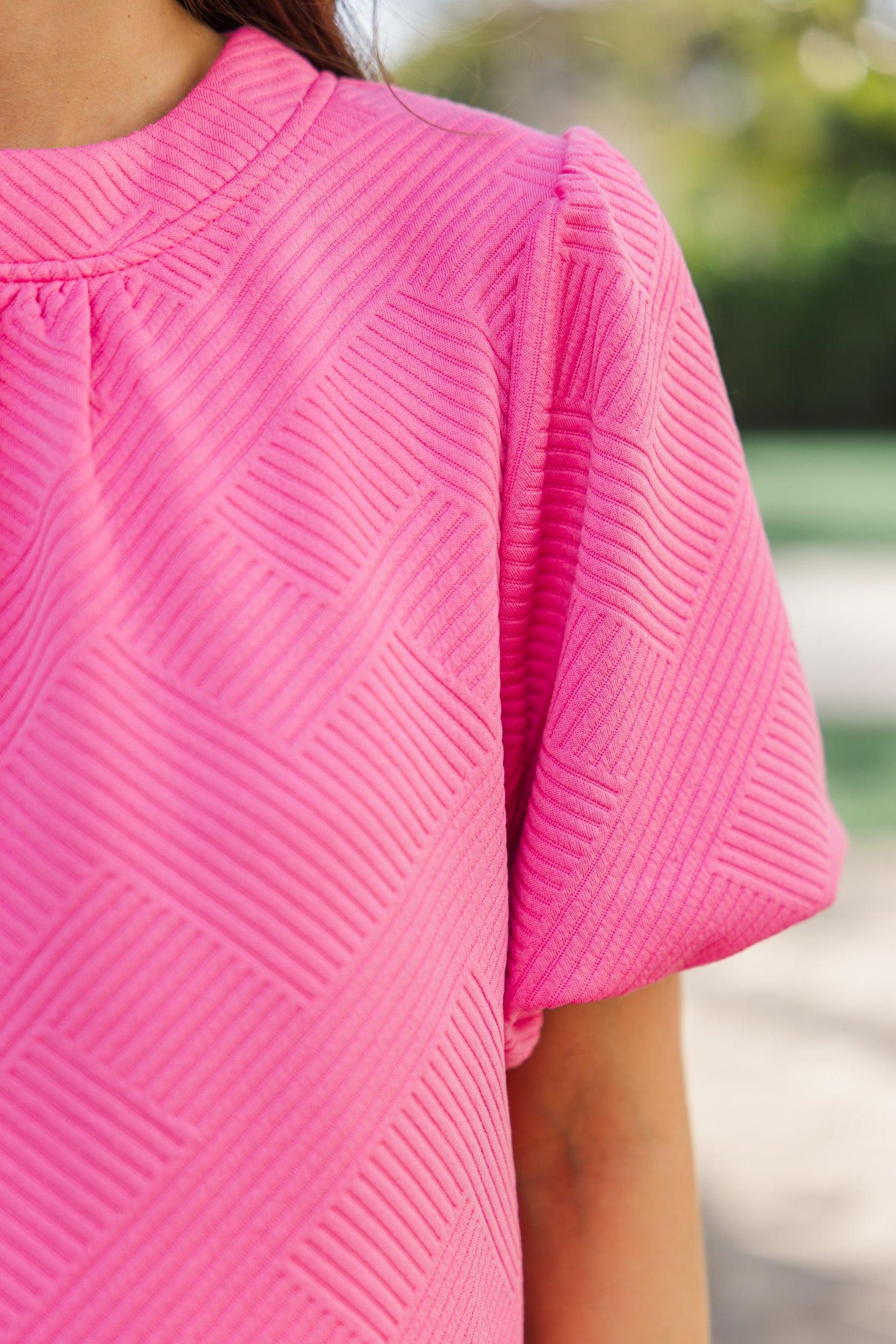 Just Imagine Pink Textured Blouse Female Product Image