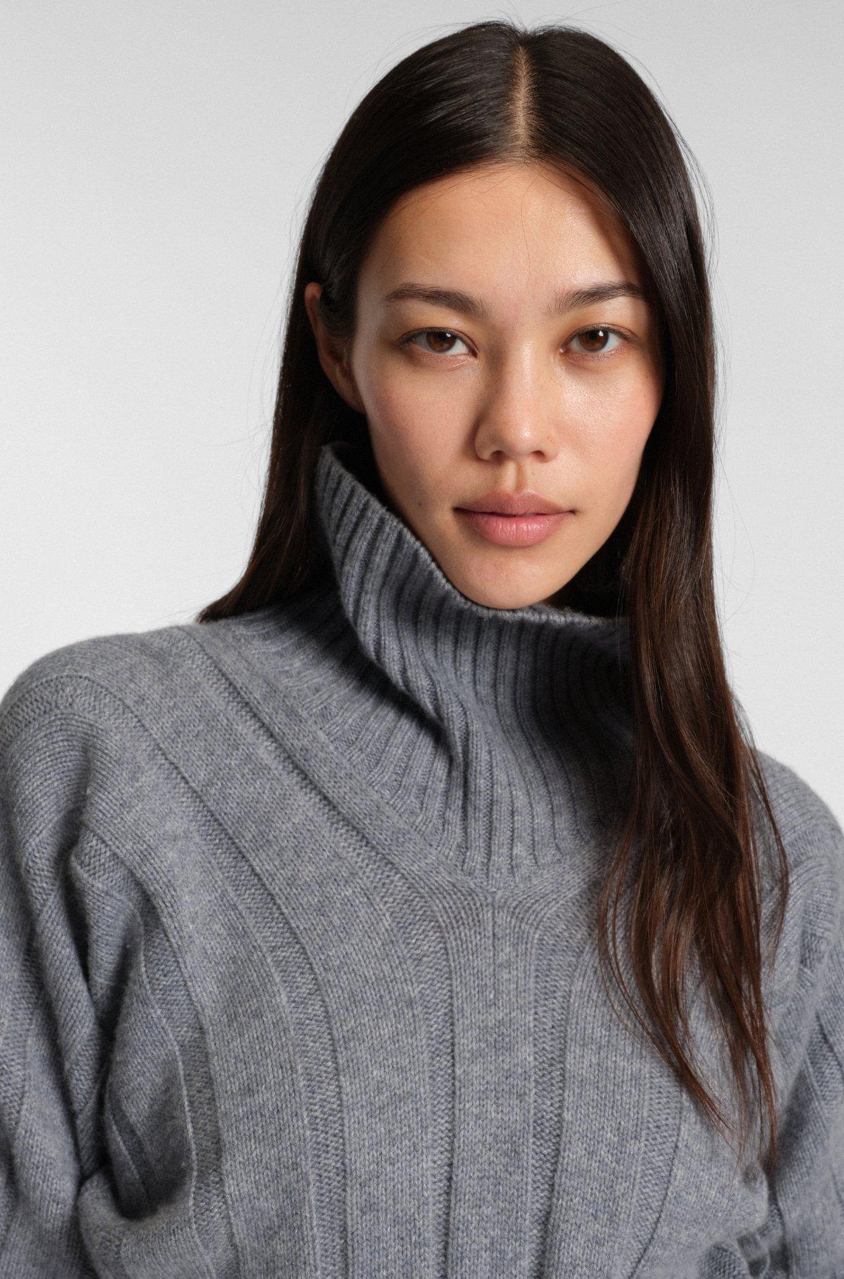 Rollneck sweater in virgin wool and cashmere Product Image