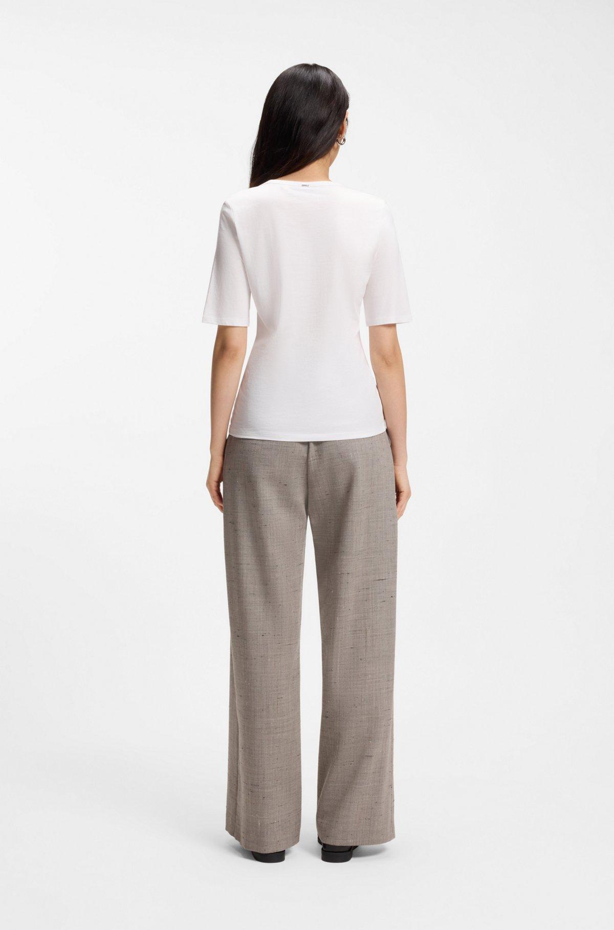 Slim-fit T-shirt in cotton, modal and silk Product Image