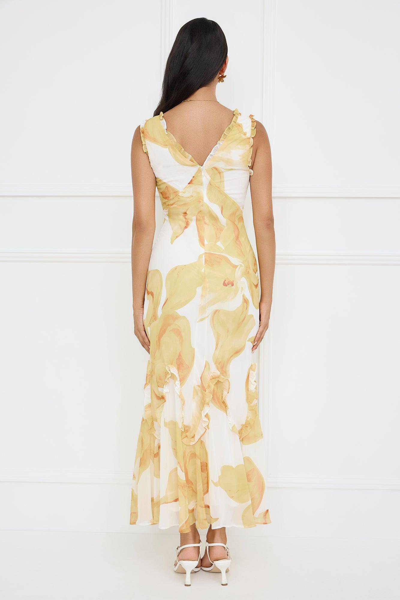 Lemon Meringue Maxi Dress Yellow Product Image