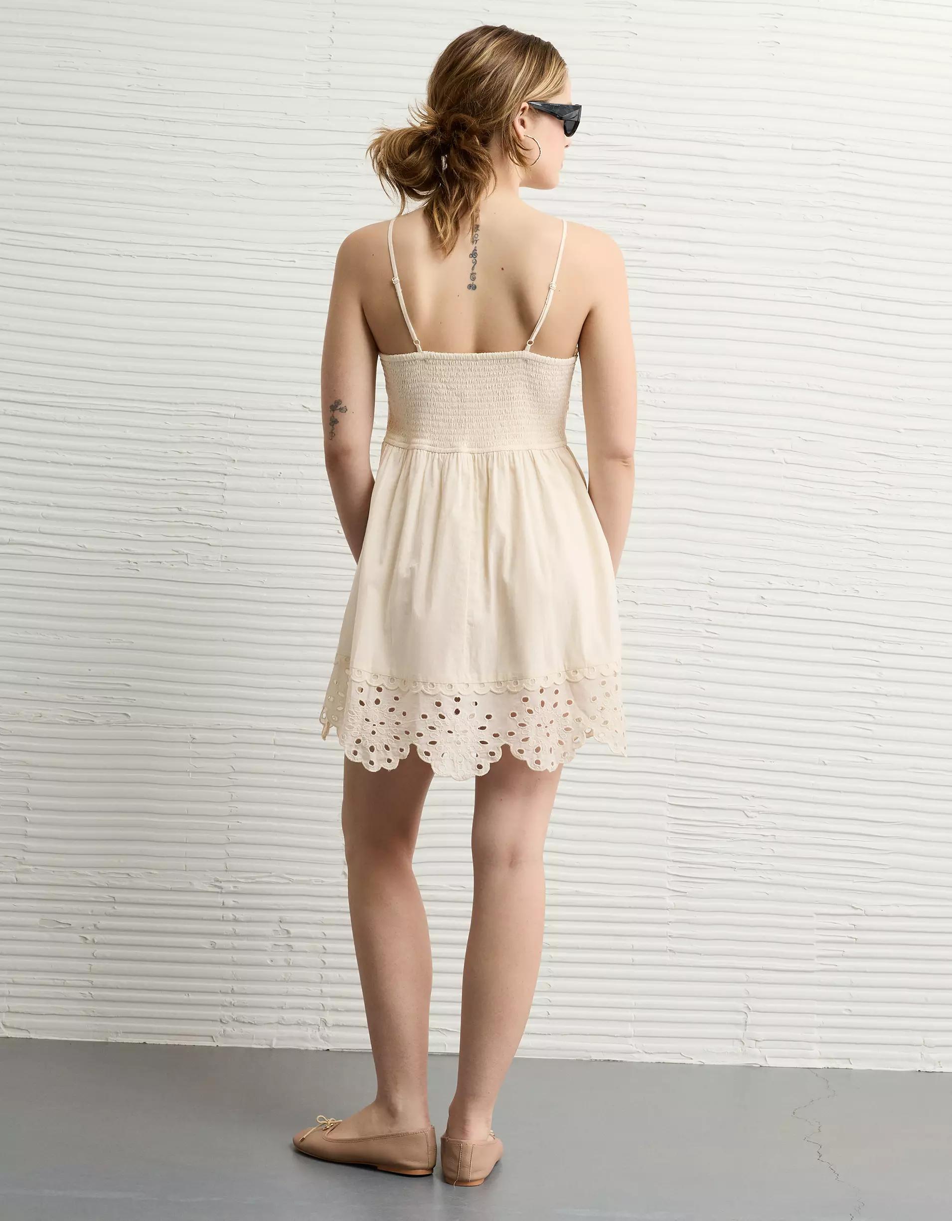 AE Catie Corset Eyelet Mini Dress Product Image