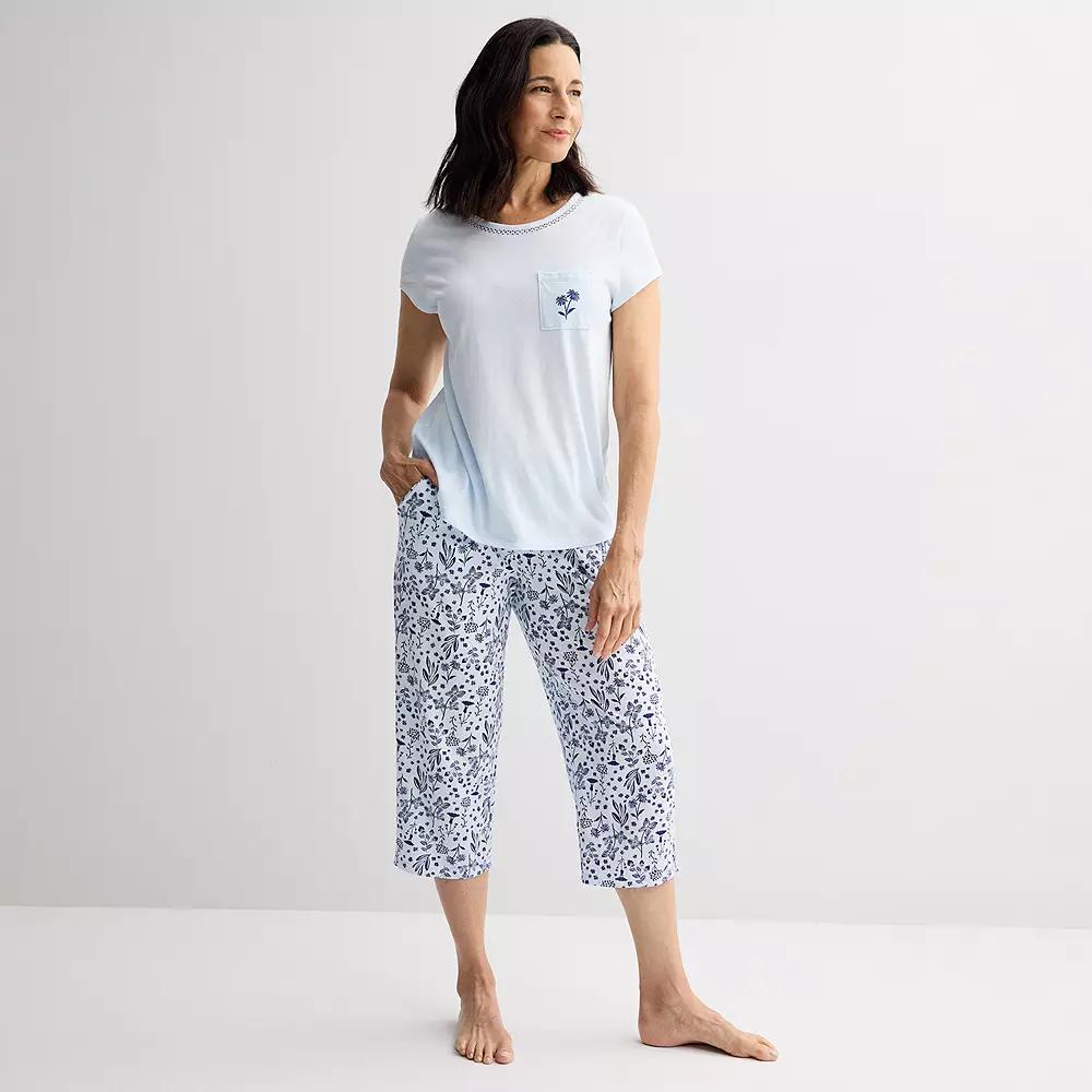 Women's Croft & Barrow® Mom's Day Sleep Set, Size: Small, Lovely Daisies Product Image