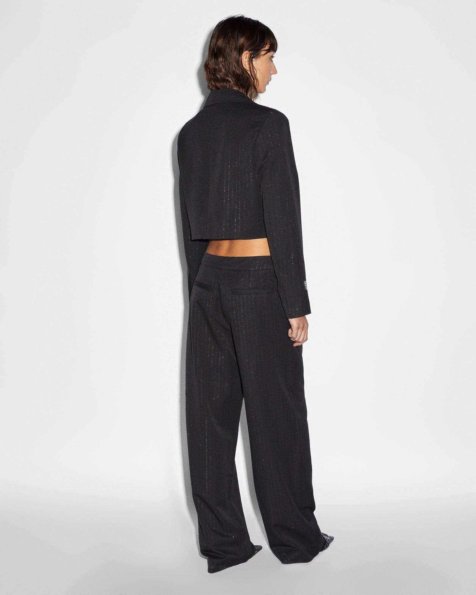 LONDON CROP BLAZER PINSTRIPE Female Product Image