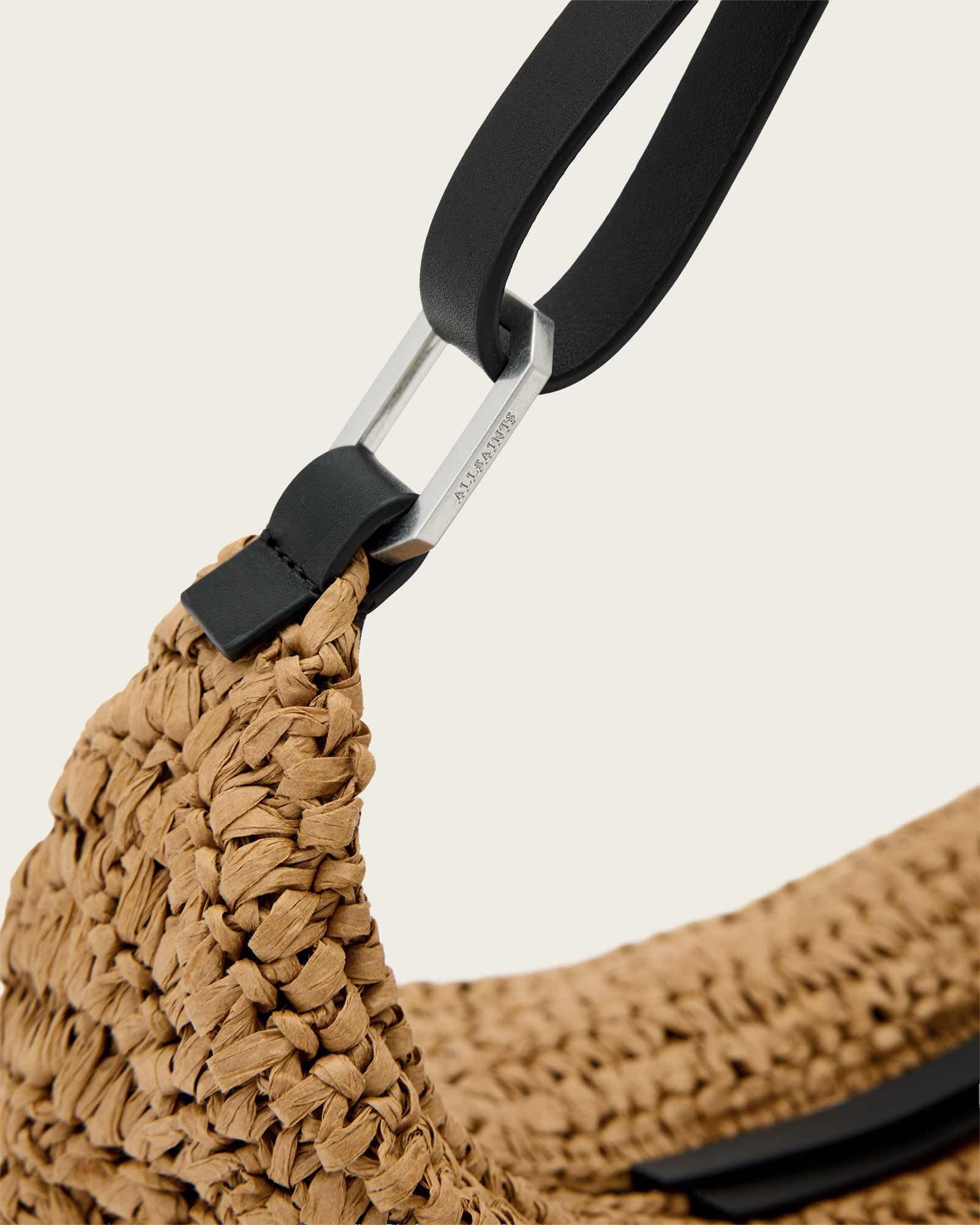 Luna Micro Woven Bag Biscuit Brown | ALLSAINTS US Product Image