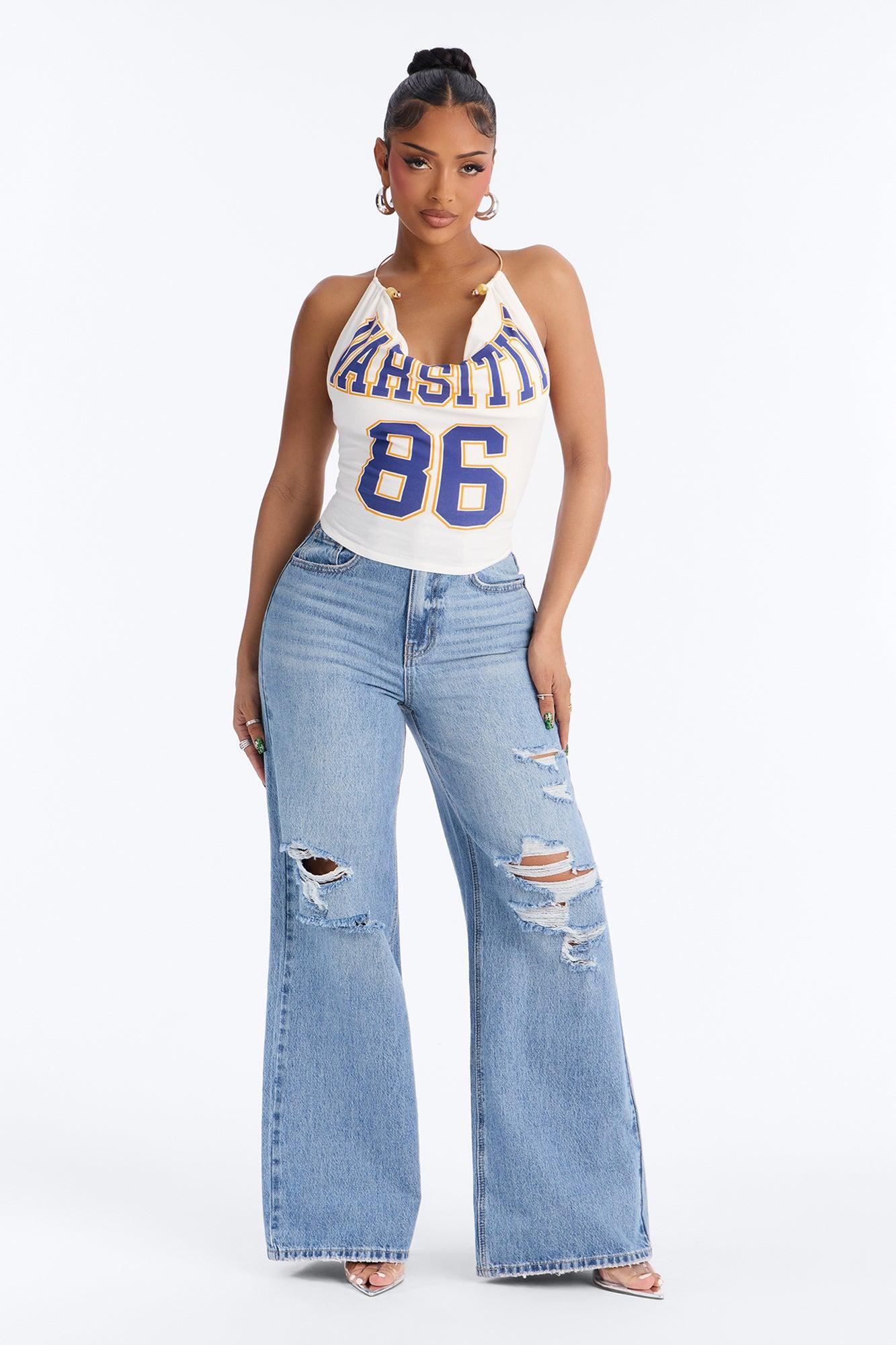 Varsity 86 Halter Top - White Female Product Image