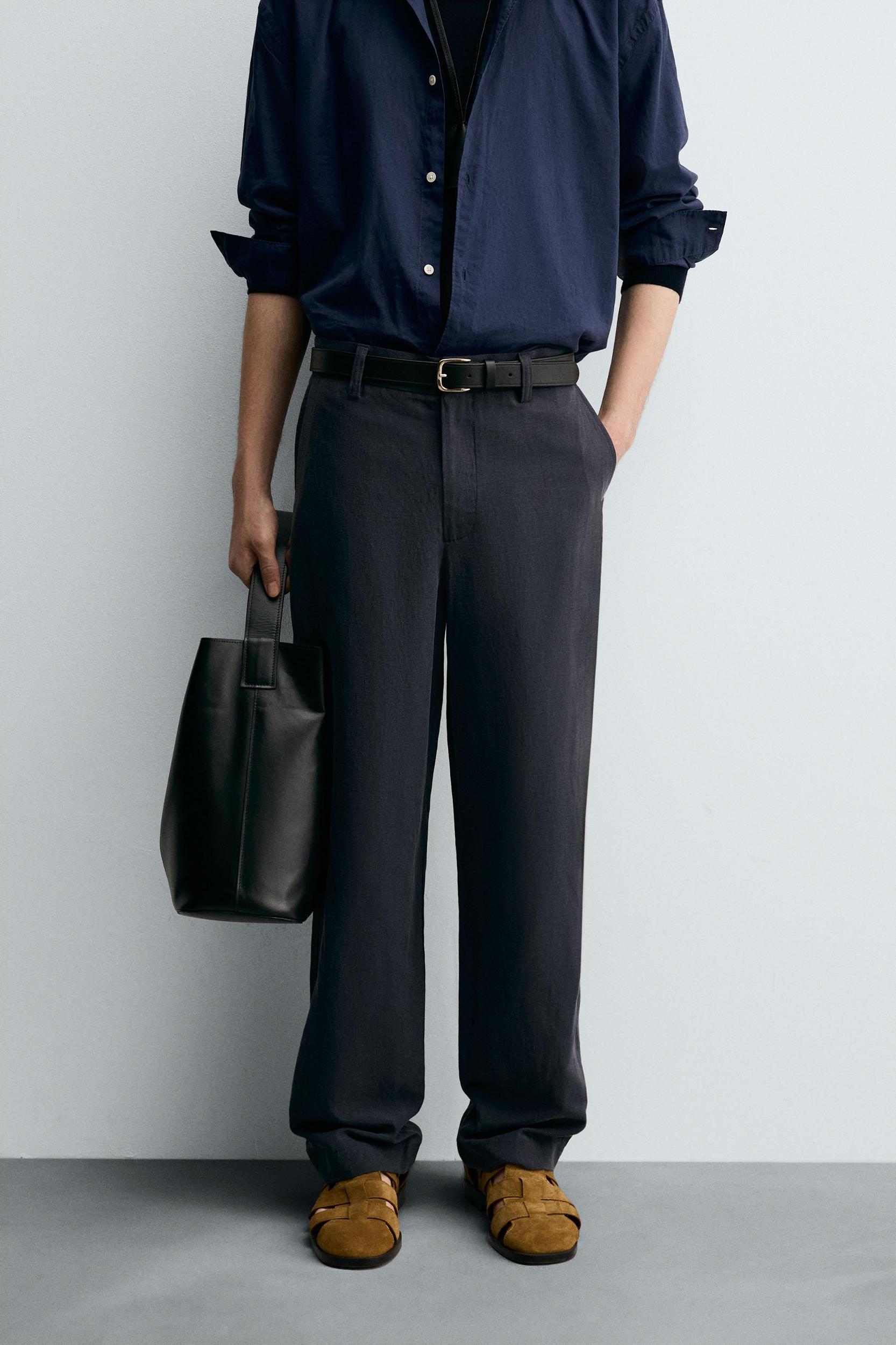 FLOWY STRAIGHT FIT PANTS Product Image