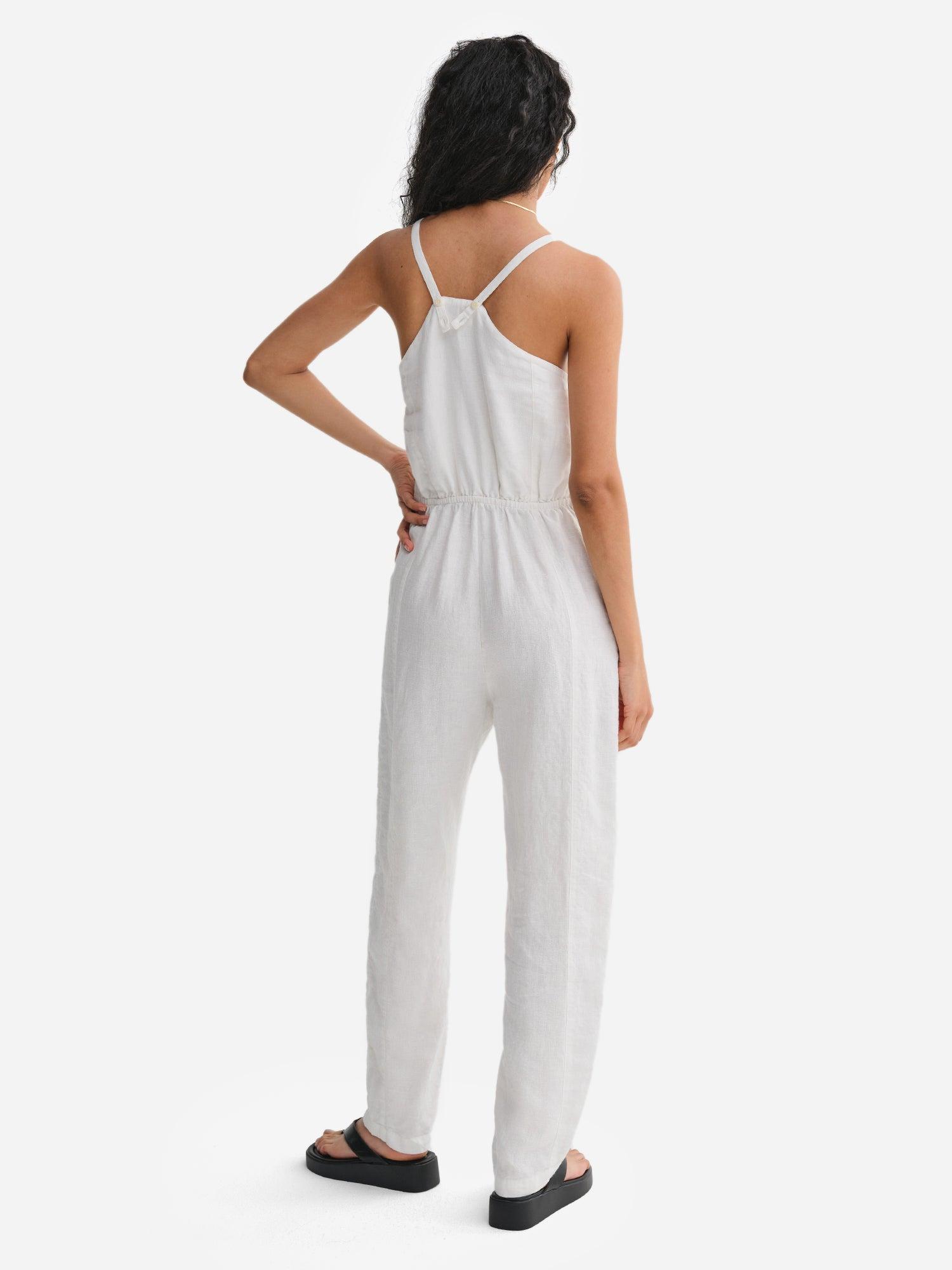 Organic Linen Tank Jumpsuit Female Product Image