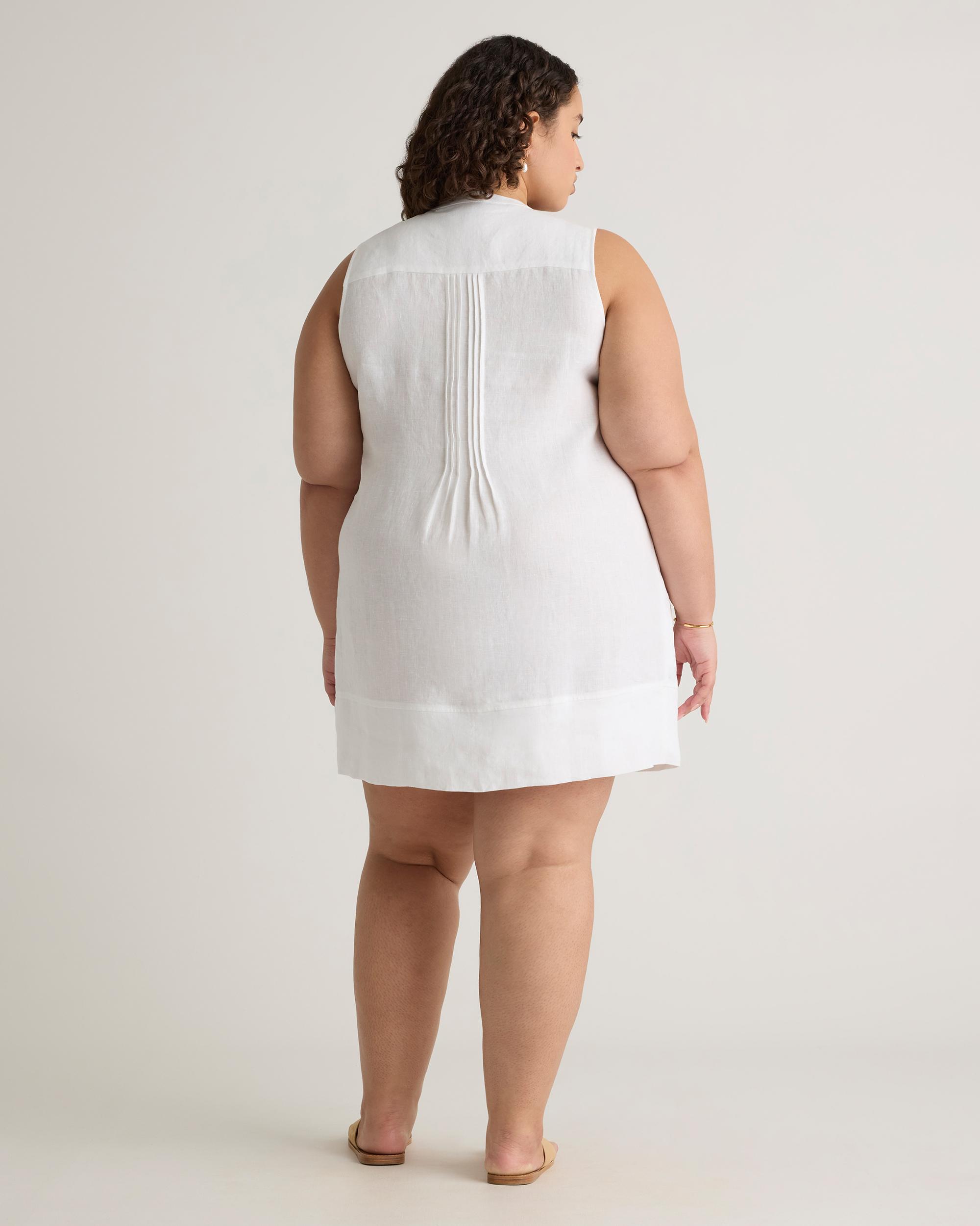 Quince | Women's 100% European Linen Sleeveless Swing Dress Product Image