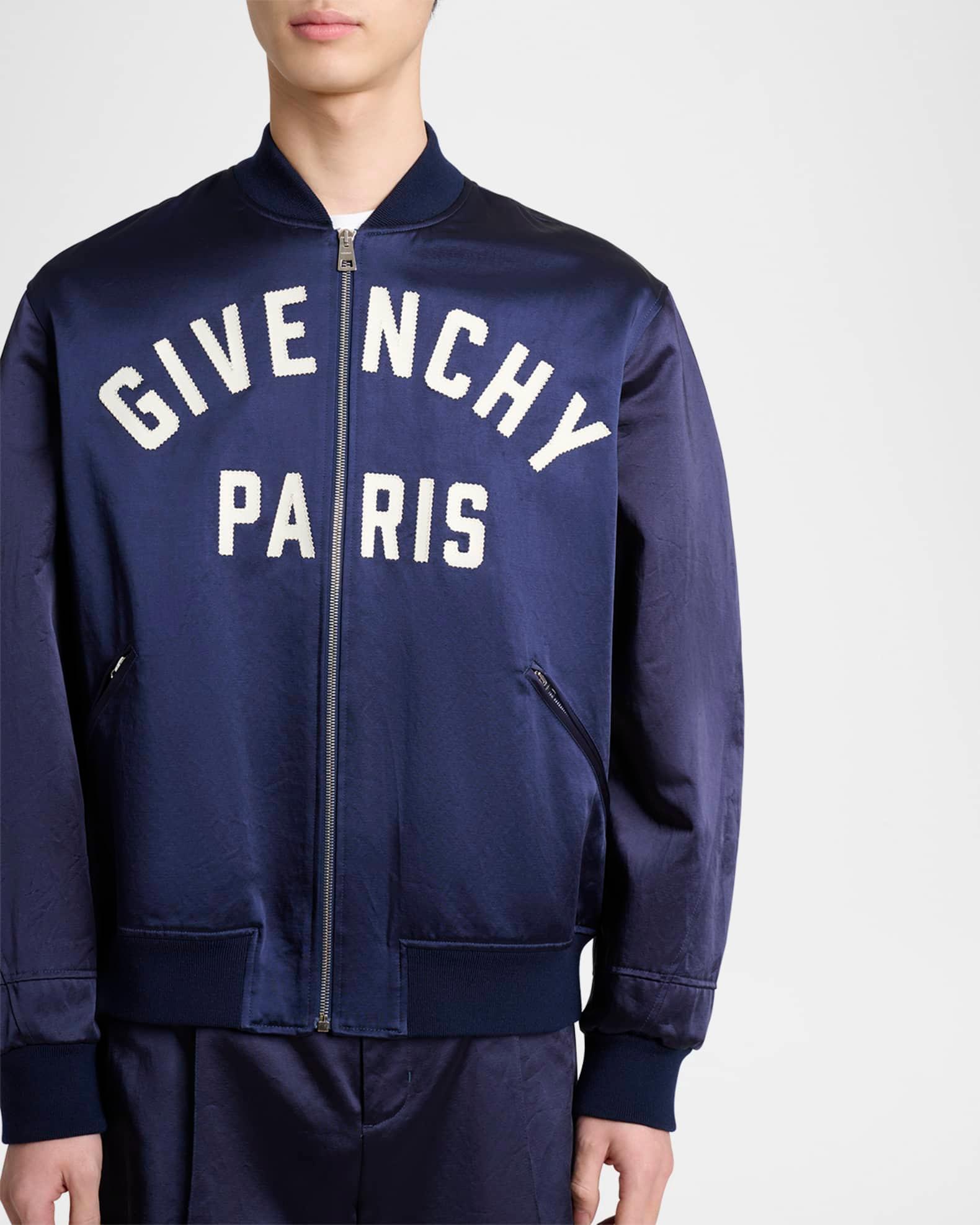 Men's Satin Logo Bomber Jacket Product Image