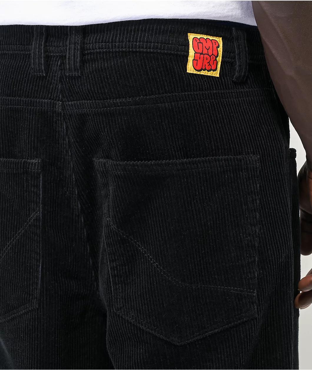 Empyre Corduroy Black Loose Fit Skate Pants Product Image