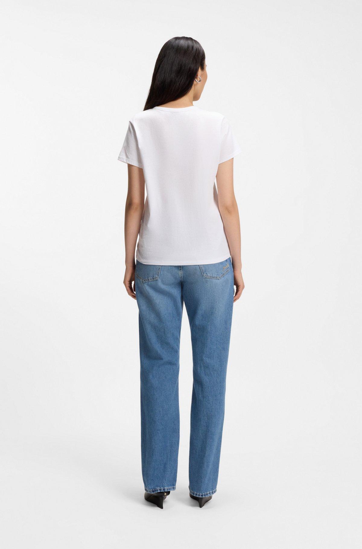 Logo-artwork slim-fit T-shirt in cotton jersey Product Image
