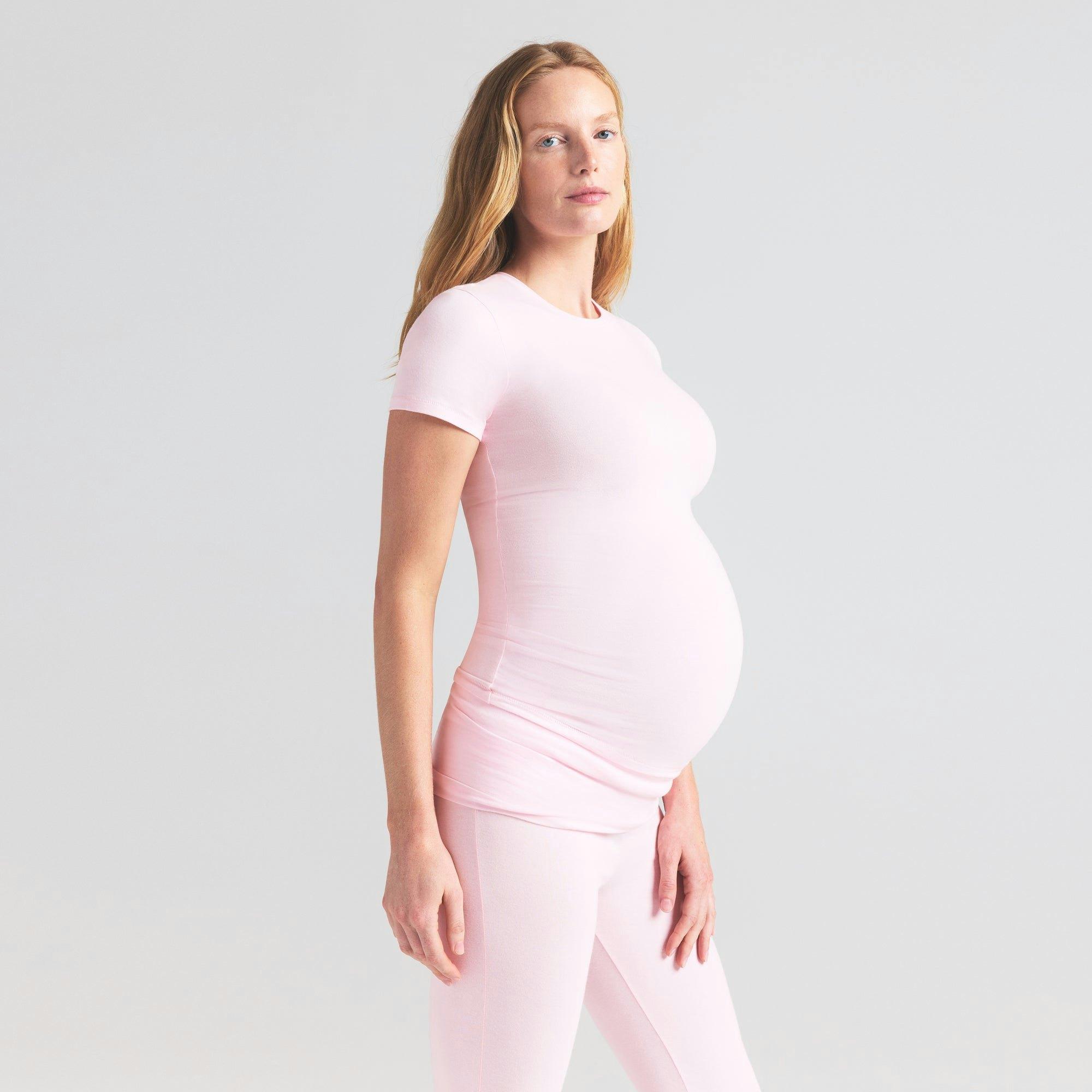 COTTON JERSEY MATERNITY T-SHIRT | CHERRY BLOSSOM Product Image