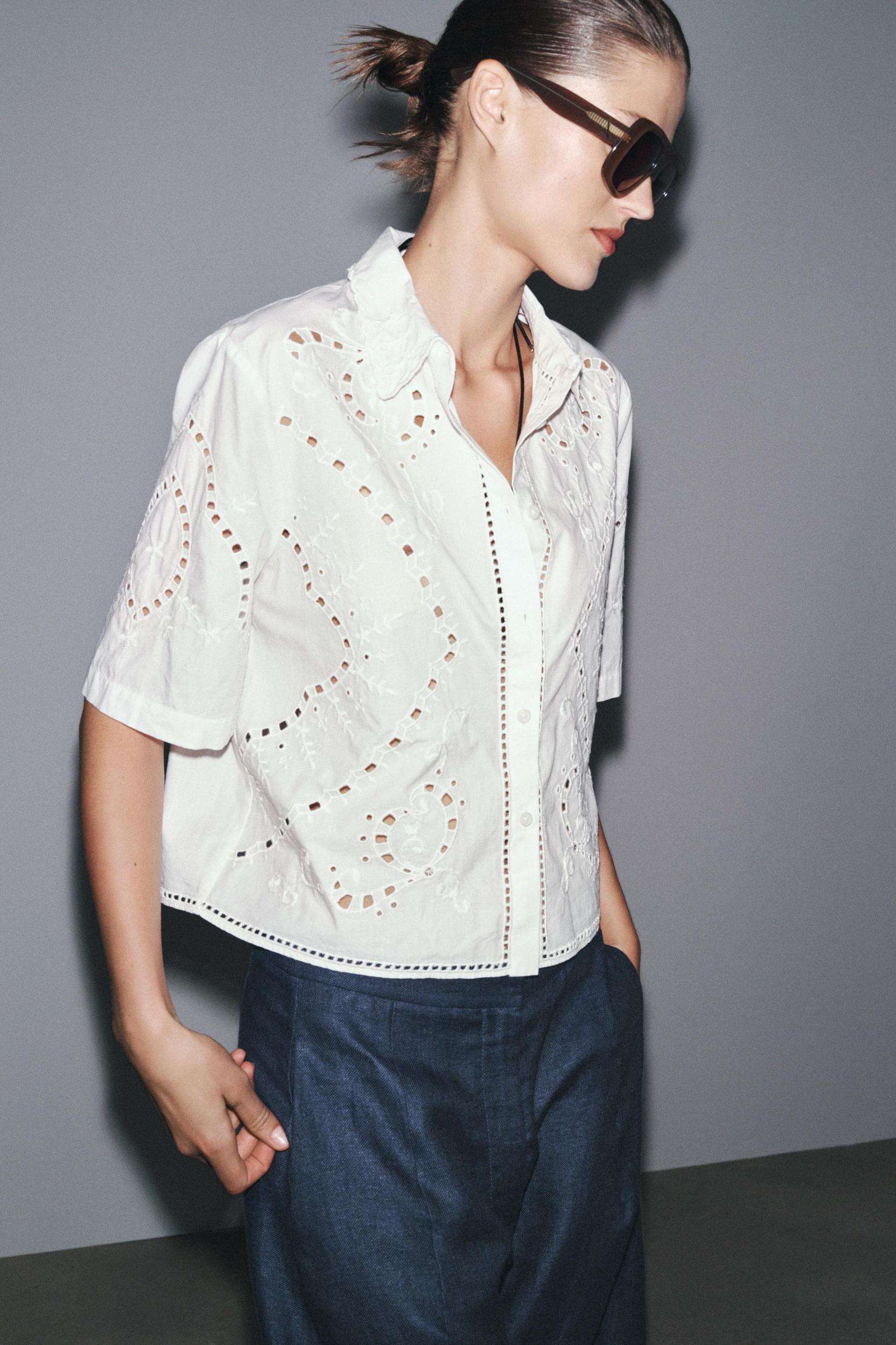 EMBROIDERED SHIRT ZW COLLECTION Product Image