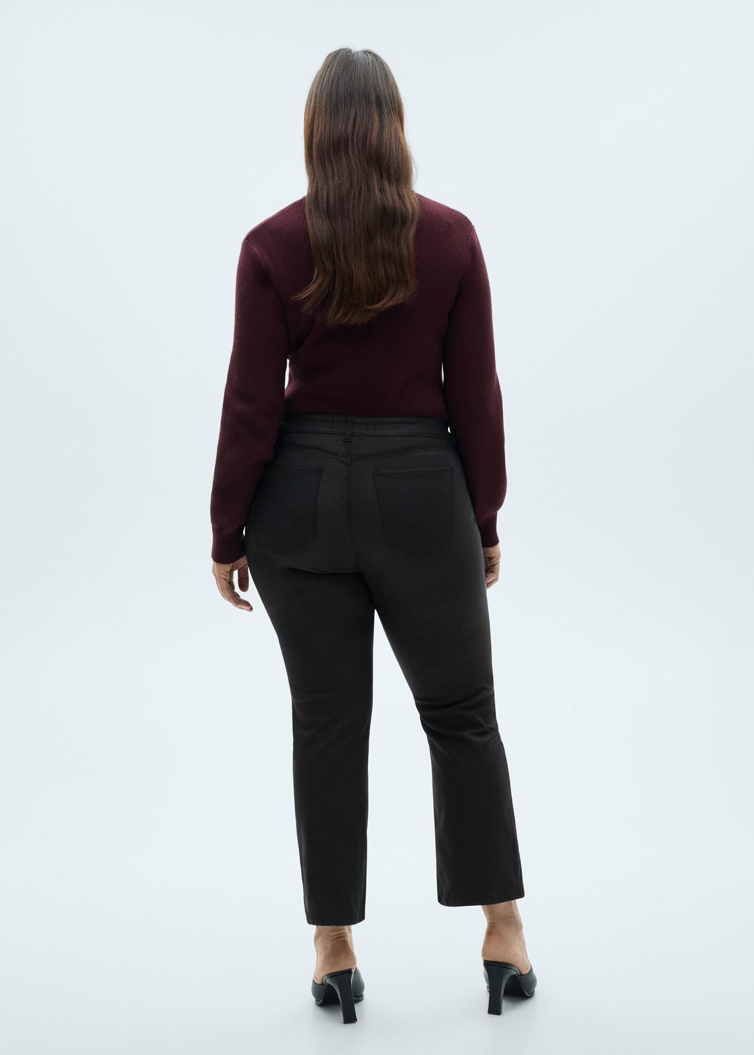 Sienna waxed flared cropped jeans - Women | MANGO USA Product Image