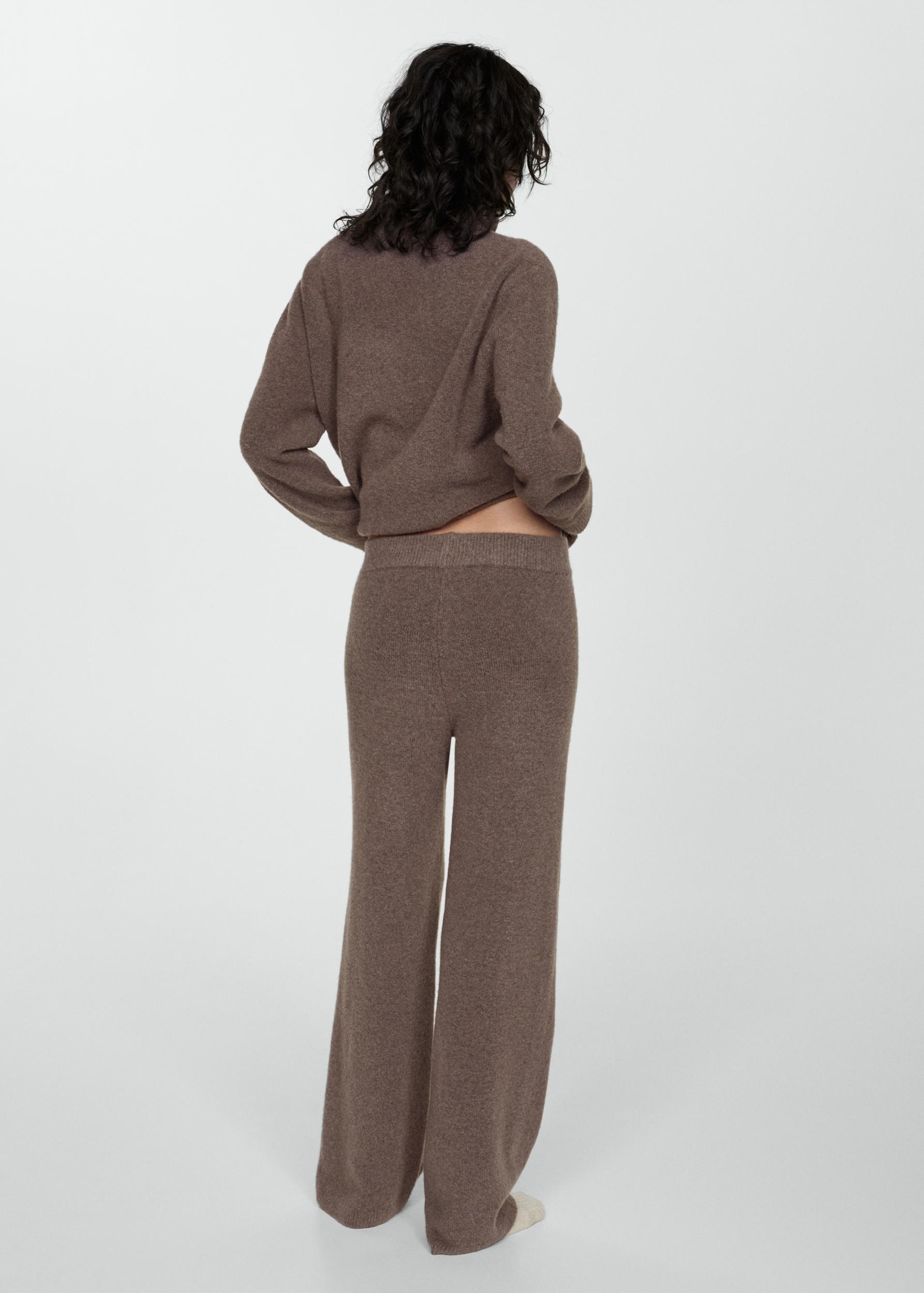 Straight knitted pants - Women | MANGO USA Product Image