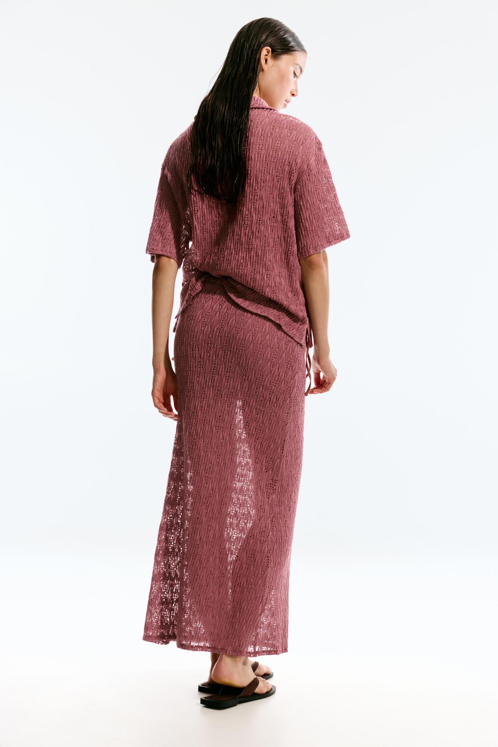 Open-knit midi skirt Product Image