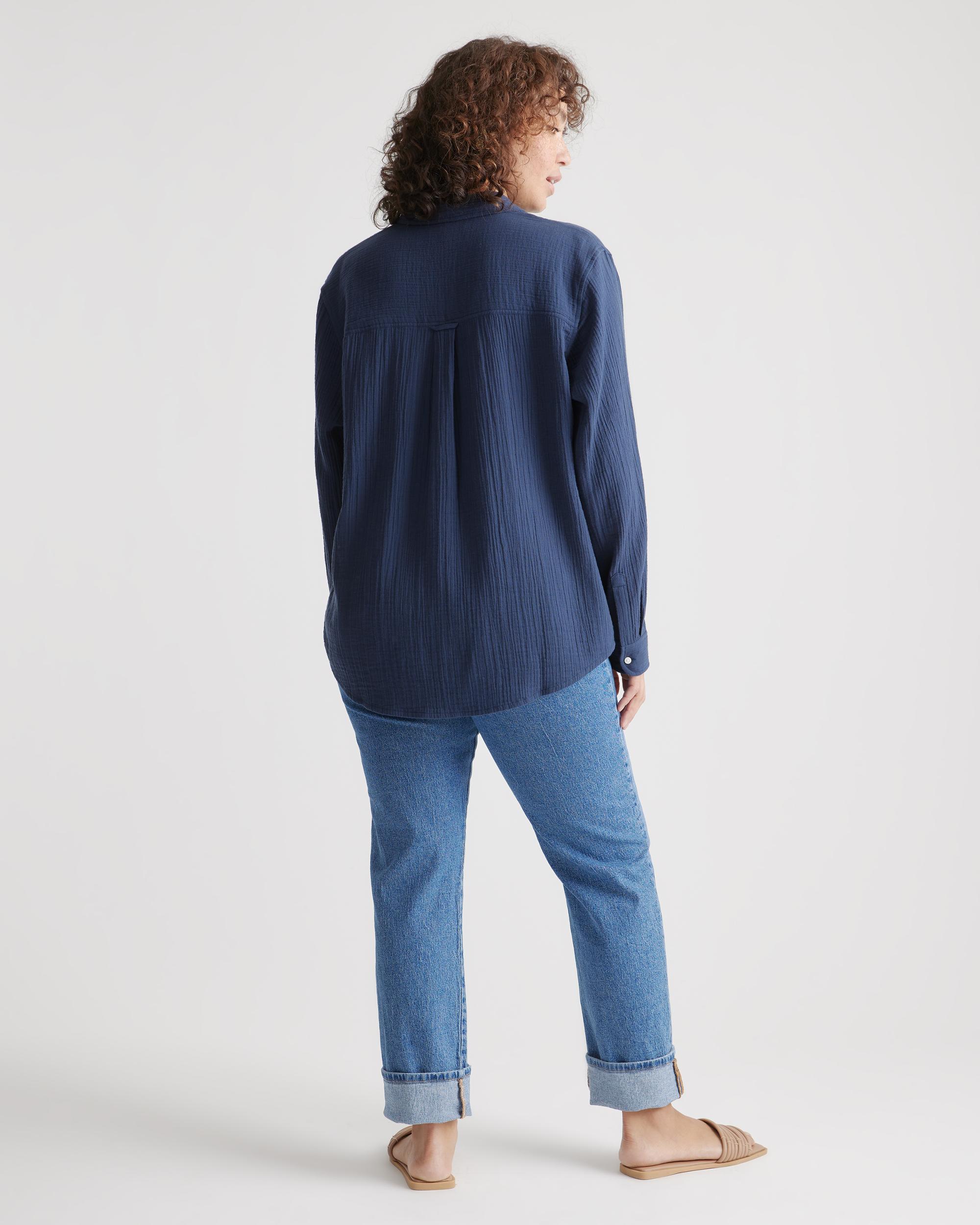Quince | Women's Gauze Long Sleeve Shirt Organic Cotton Product Image
