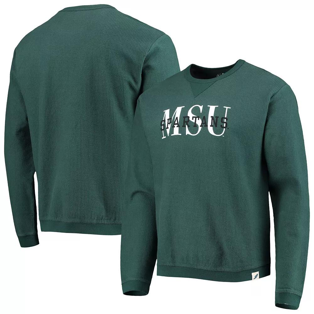 Men's League Collegiate Wear Green Michigan State Spartans Timber Pullover Sweatshirt,  Product Image
