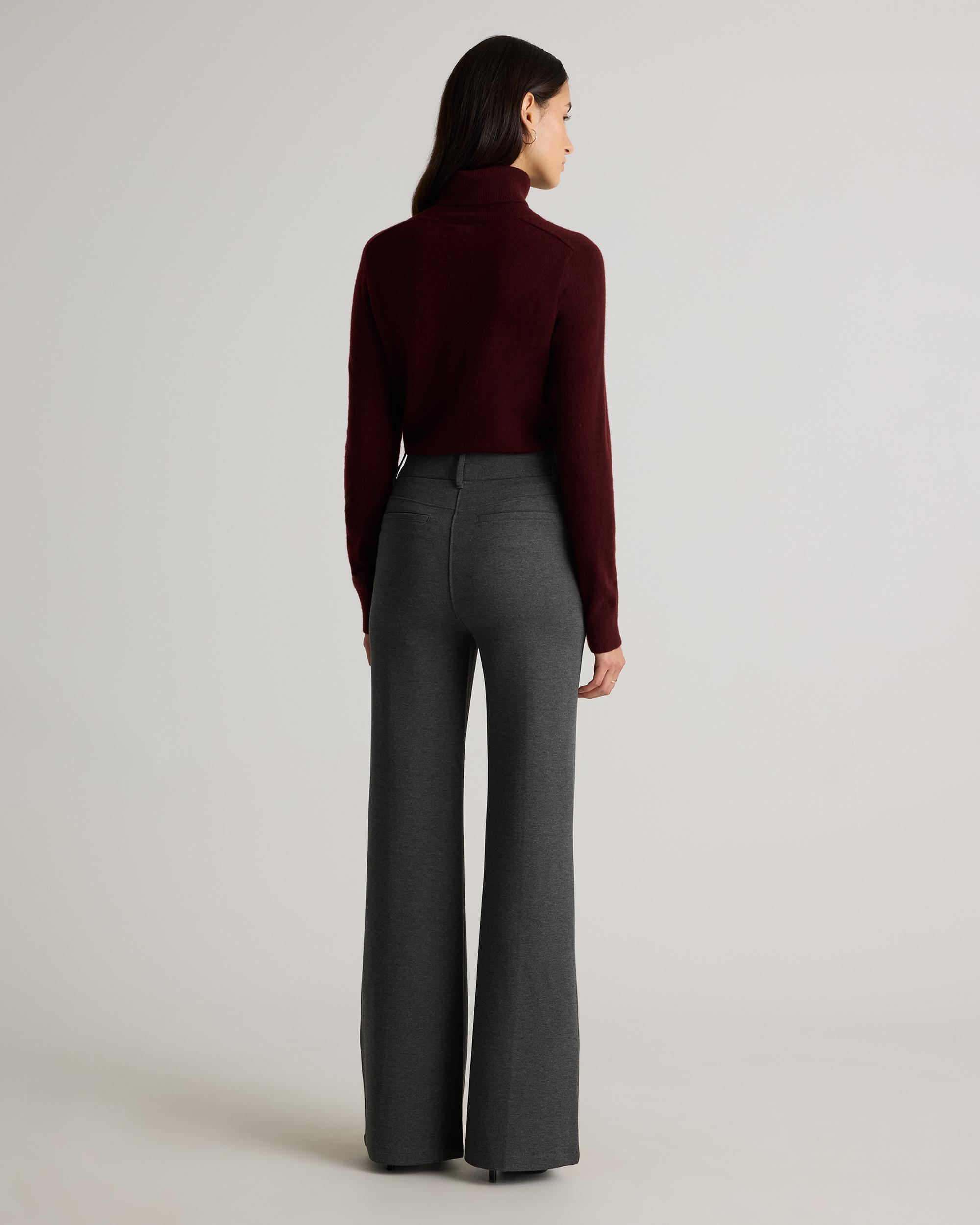 Quince | Women's Ultra-Stretch Ponte Flare Leg Pants Rayon Product Image