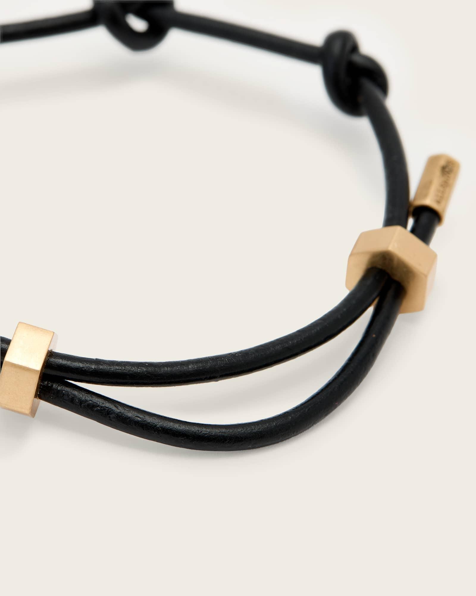 Laio Leather Bracelet WARM BRASS | ALLSAINTS US Product Image