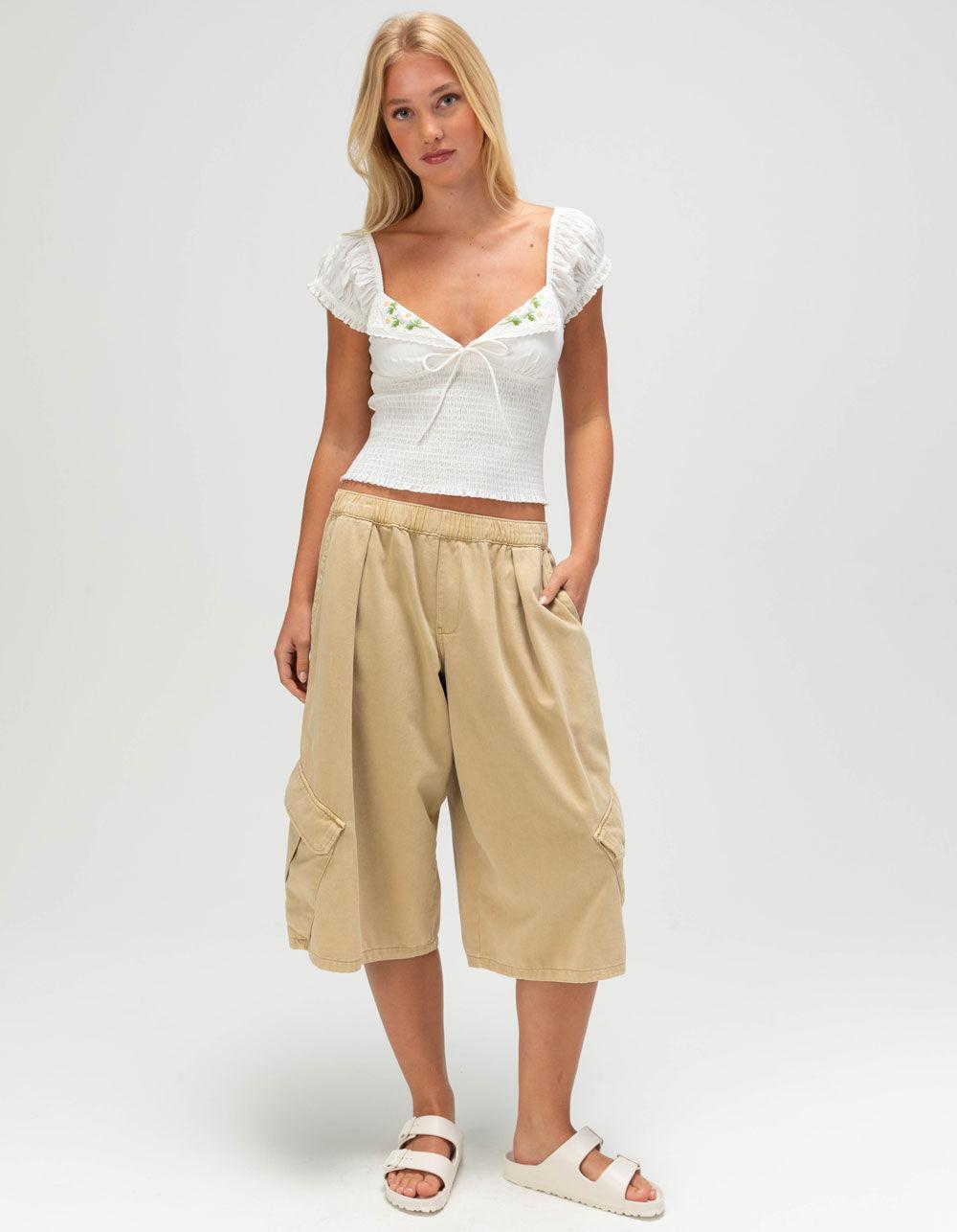 BDG Urban Outfitters Cameron Womens Embroidered Blouse - WHITE Product Image