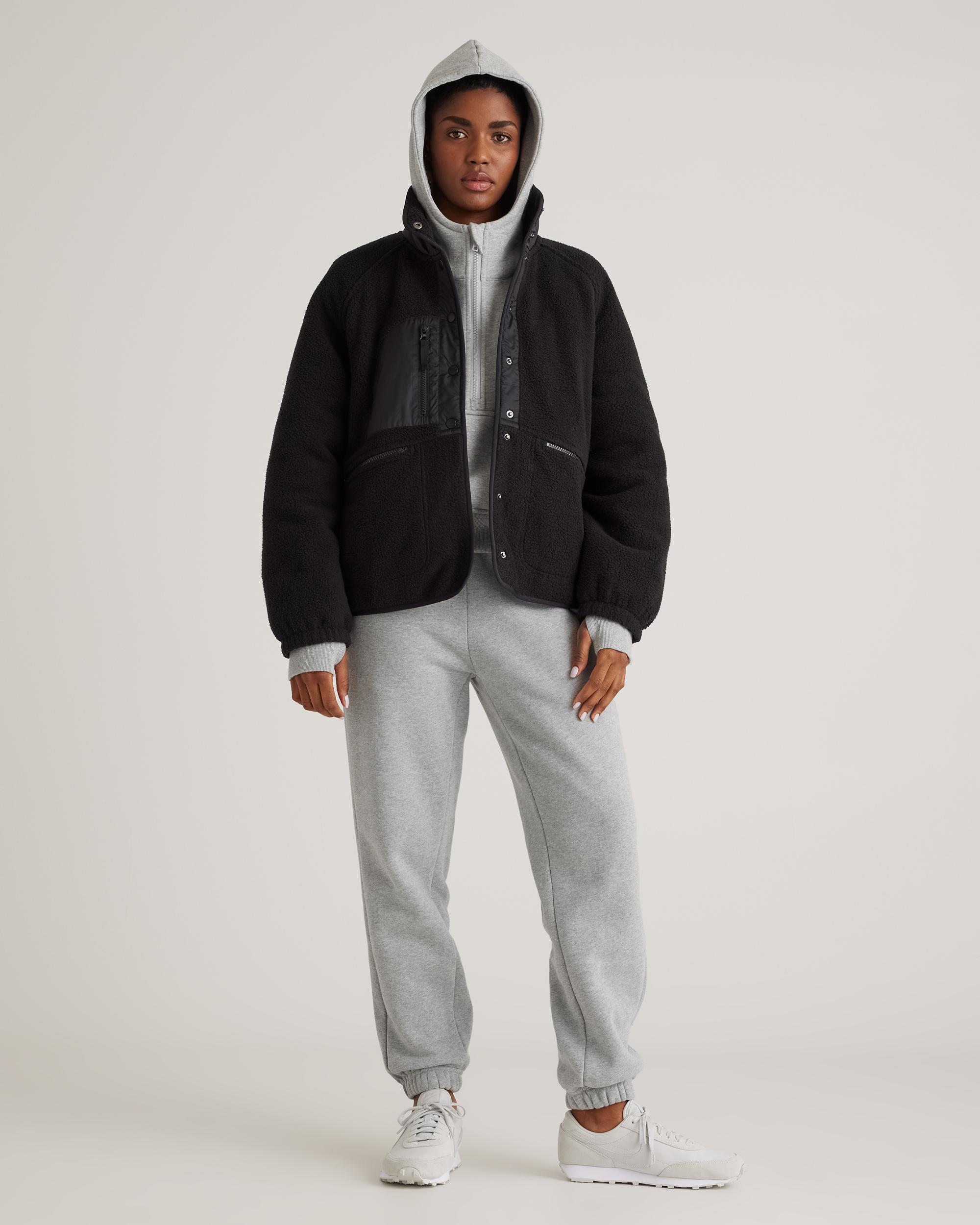 Quince | Women's Sherpa Snap Front Jacket 100% Polyester Product Image