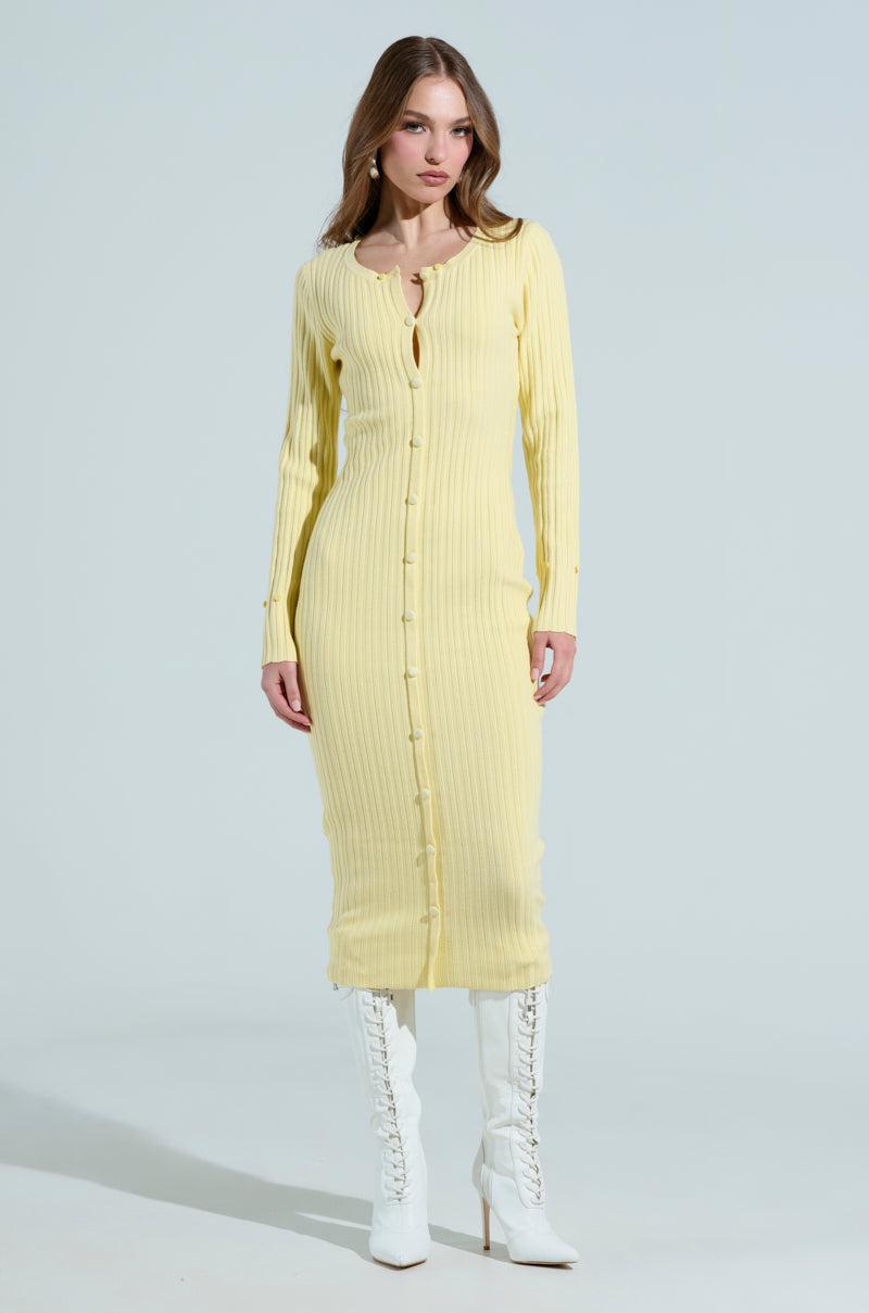 READY FOR SPRING KNIT MIDI DRESS Product Image
