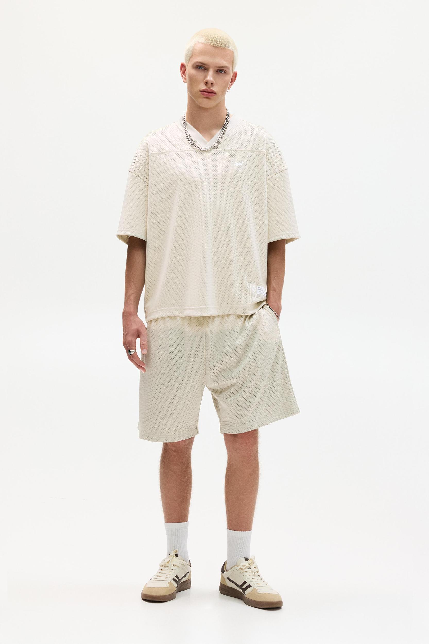 STWD mesh fabric T-shirt Product Image