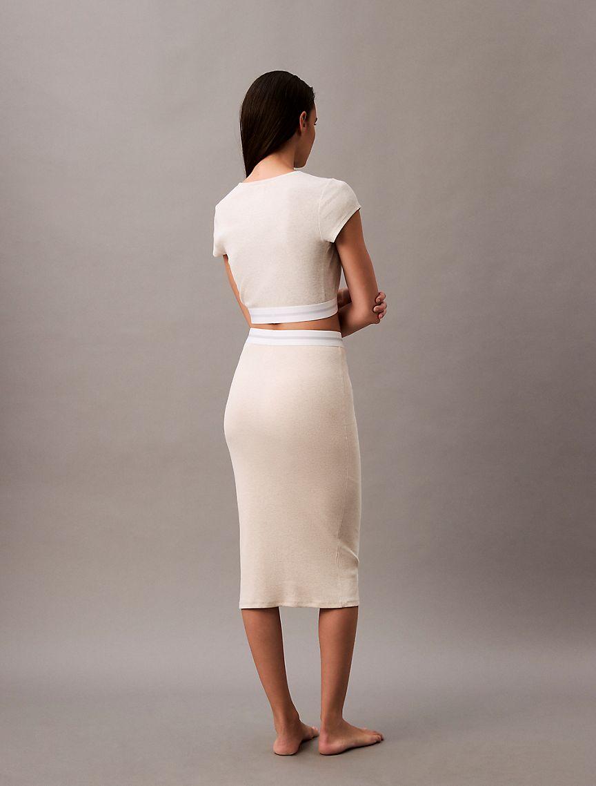 Cotton Stretch Rib Skirt Product Image