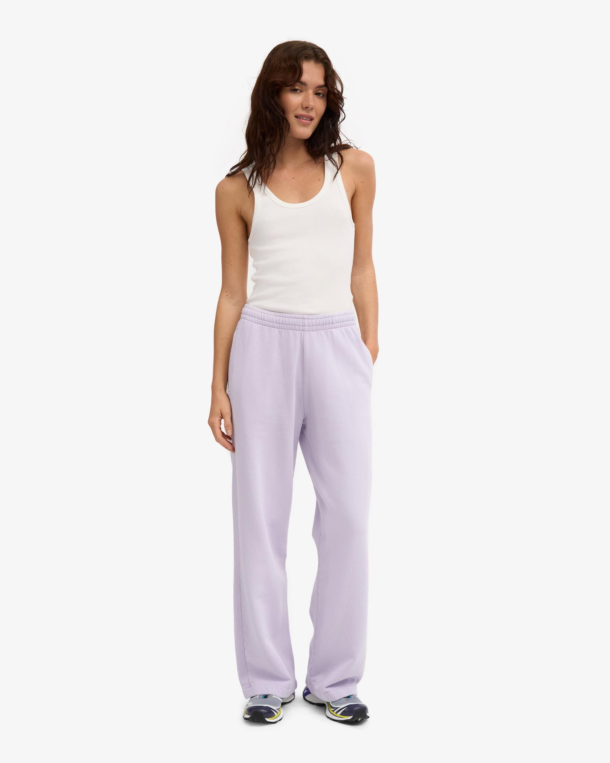 Organic Straight Leg Sweatpants - Soft Lavender Product Image