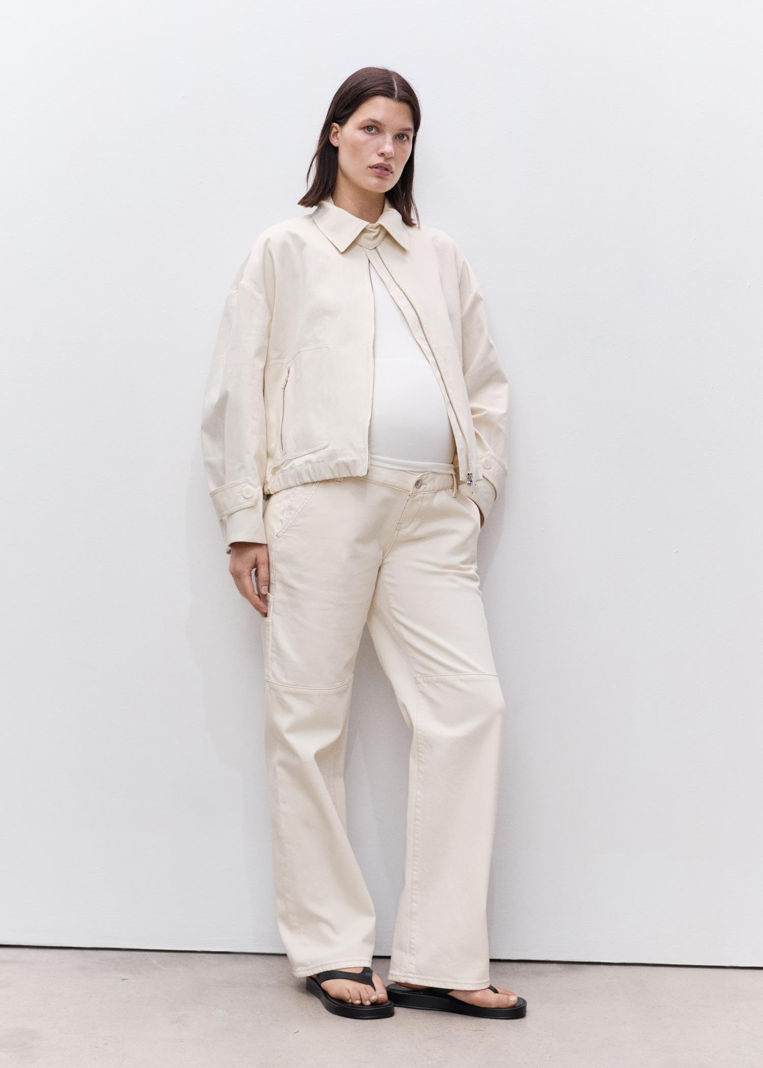 Maternity wide-leg jeans - Women | MANGO USA Product Image