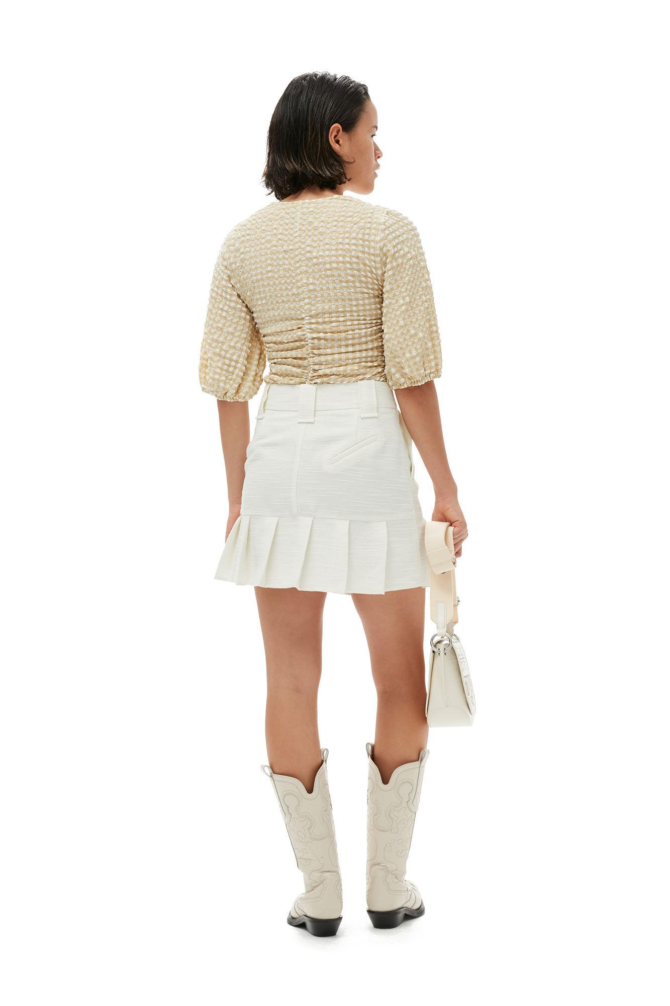 Slub Linen Mini Skirt Product Image