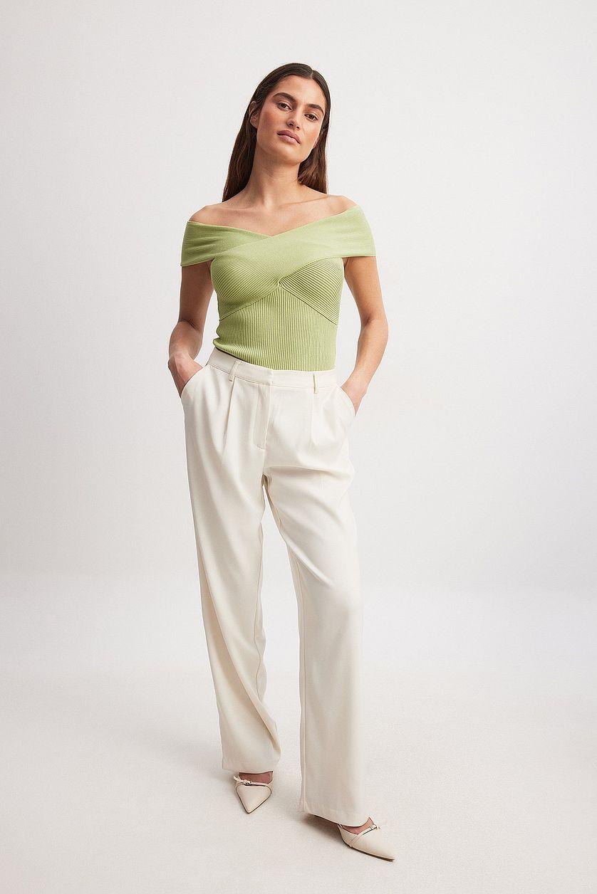 Knitted Off Shoulder Top Product Image