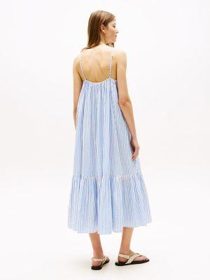 Striped Seersucker Midi Dress Product Image