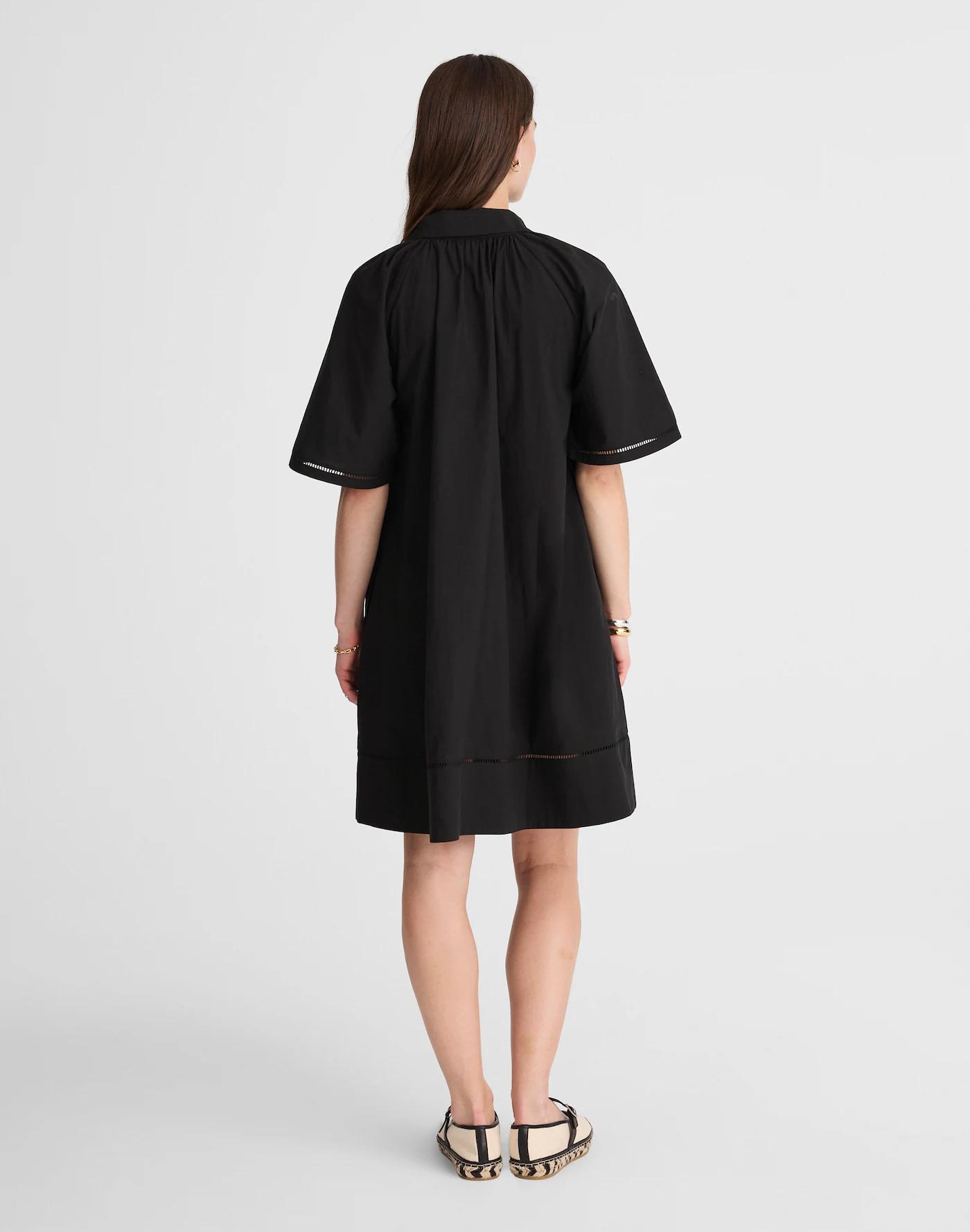 Poplin Splitneck Mini Shirtdress Product Image