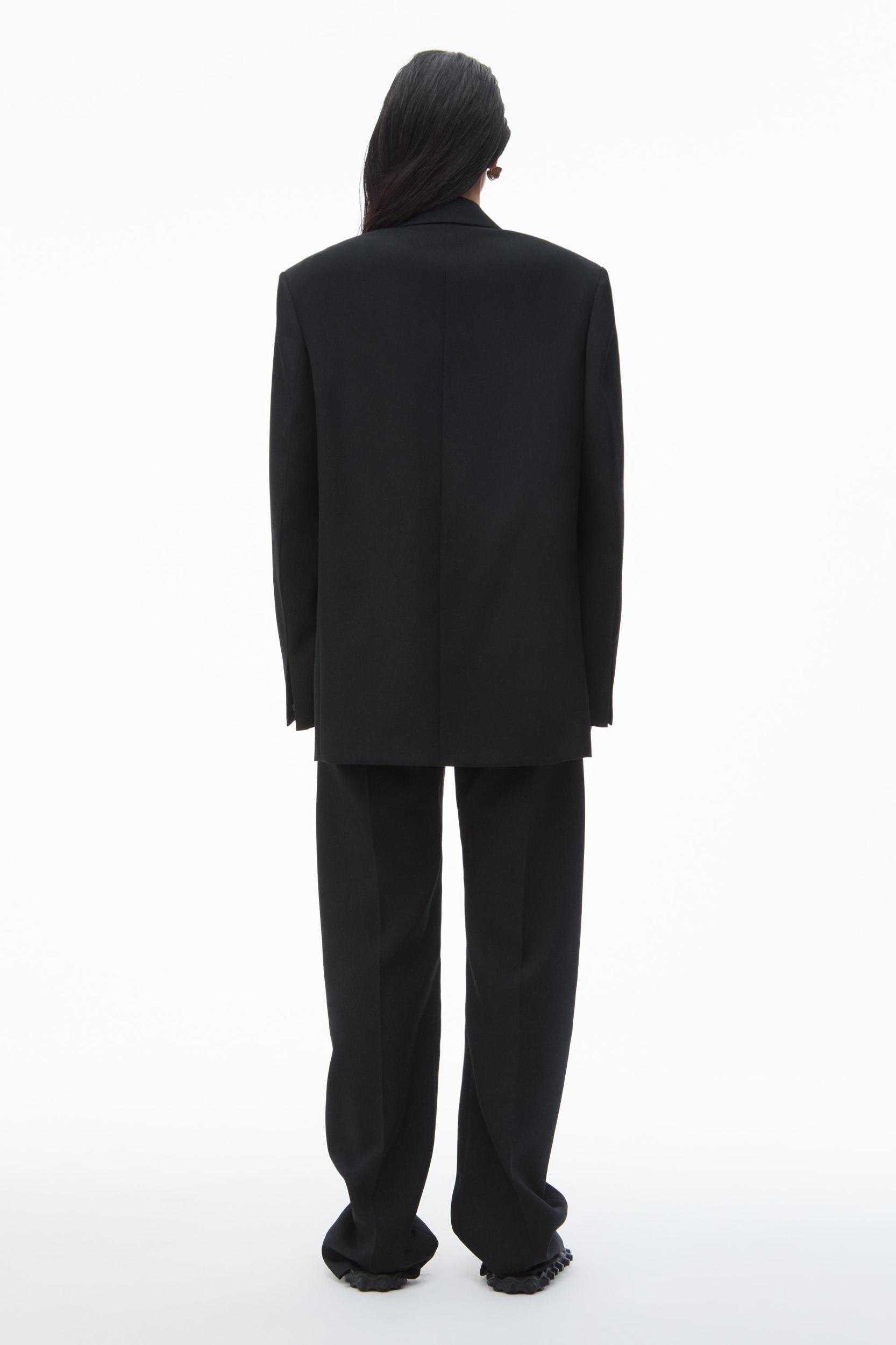 Exaggerated Split Front Boxy Blazer Product Image