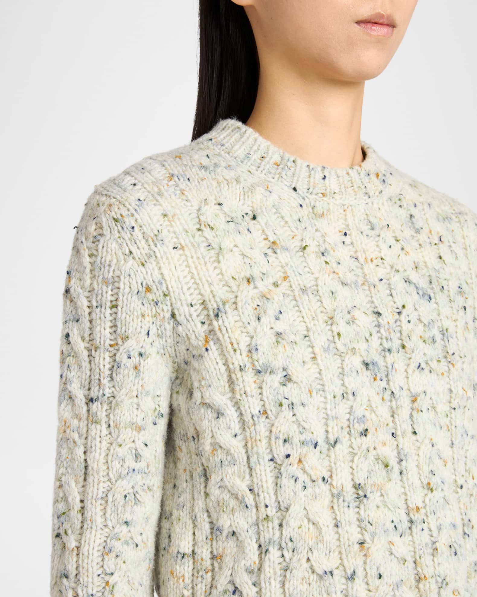 Cable-Knit Crewneck Sweater Product Image