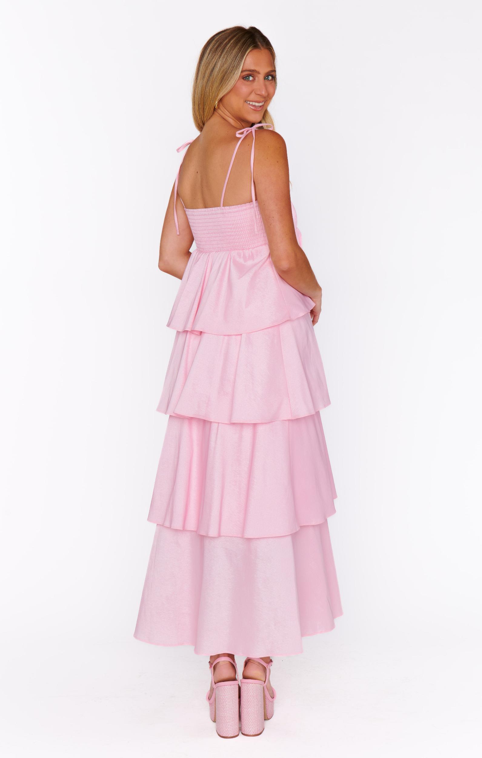 Meet Cute Dress ~ Light Pink Taffeta Product Image