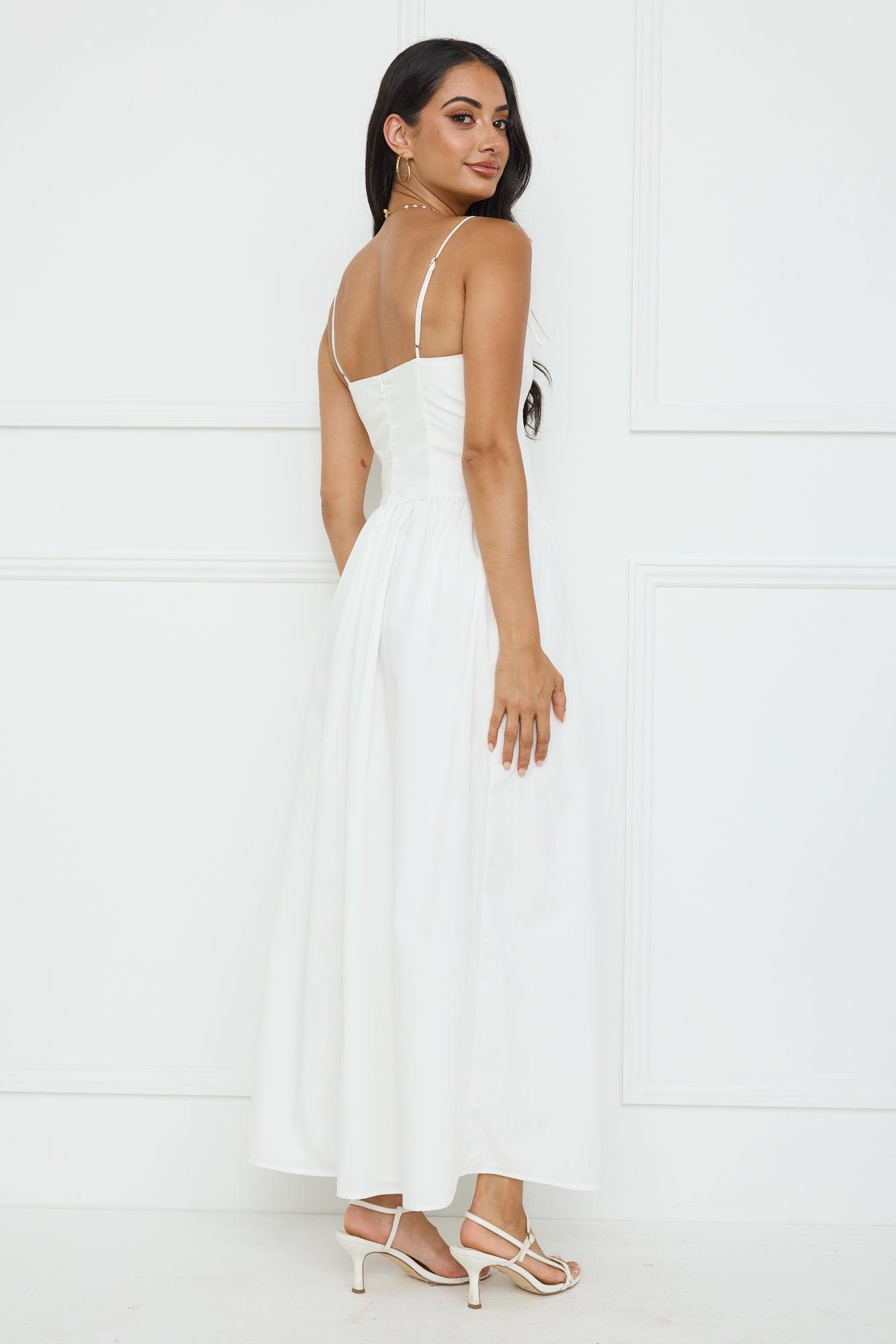 Pretty Willow Maxi Dress White Product Image