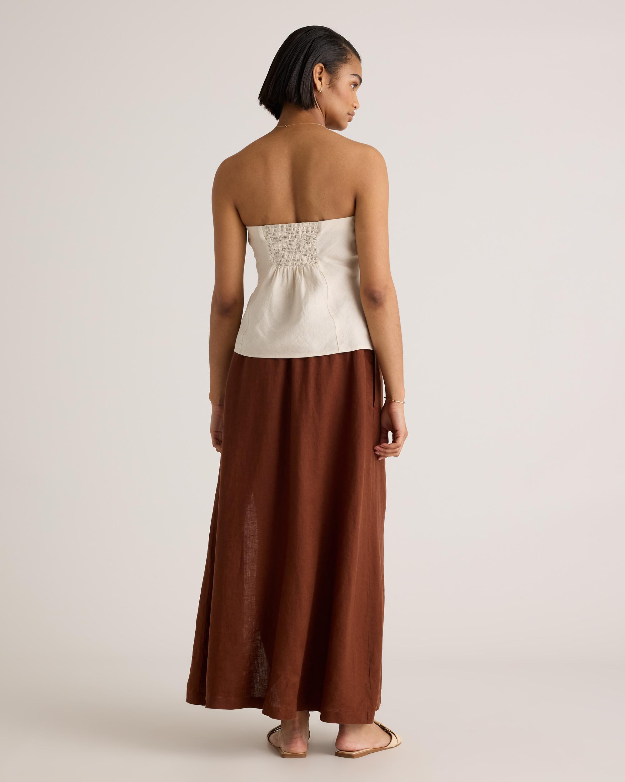 Quince | Women's 100% European Linen Strapless Top Size XL Product Image