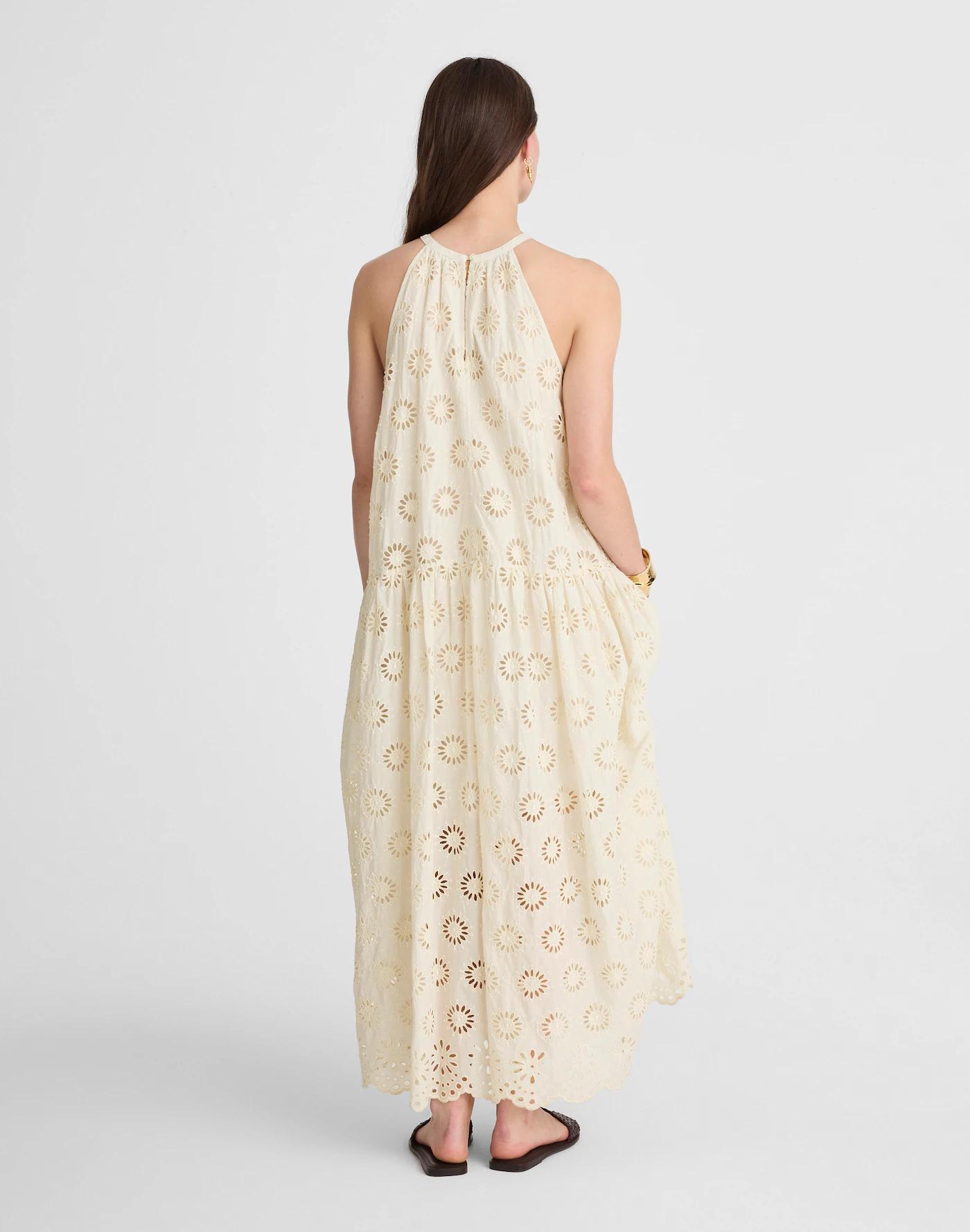 Embroidered Drop-Waist Maxi Dress Product Image