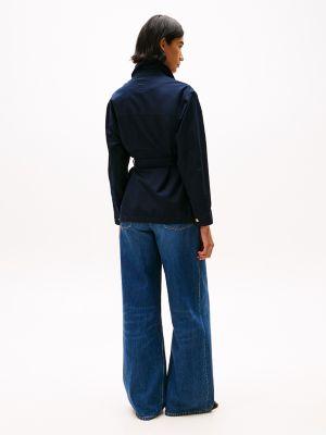 Gold Button Belted Utility Jacket Product Image