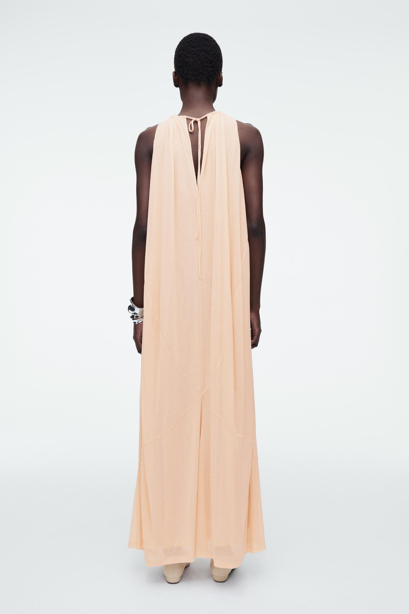 GATHERED HALTERNECK MAXI DRESS Product Image