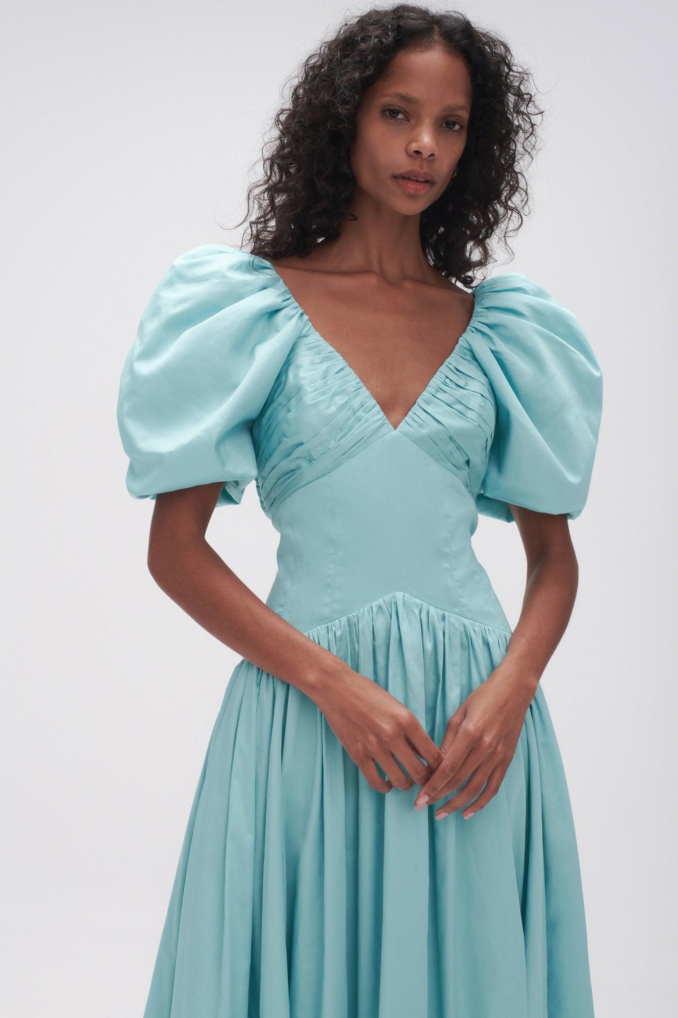 Gabrielle Plunge Midi Dress Product Image
