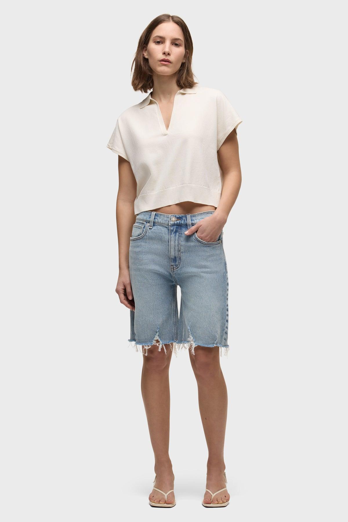 Draped Collared Sweater Female Product Image